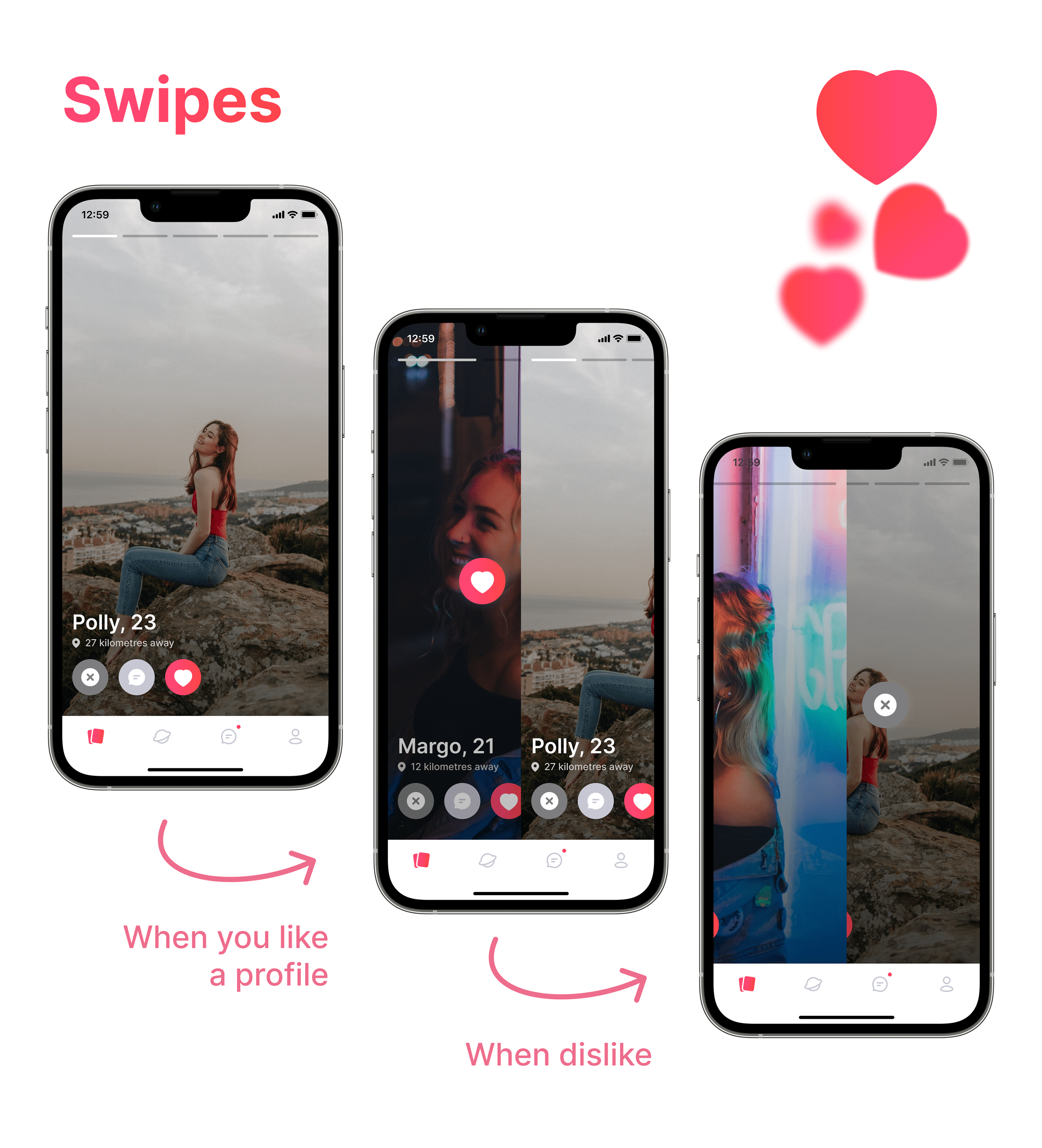 Match! - Dating App Concept — Изображение №5 — Интерфейсы, Брендинг на Dprofile