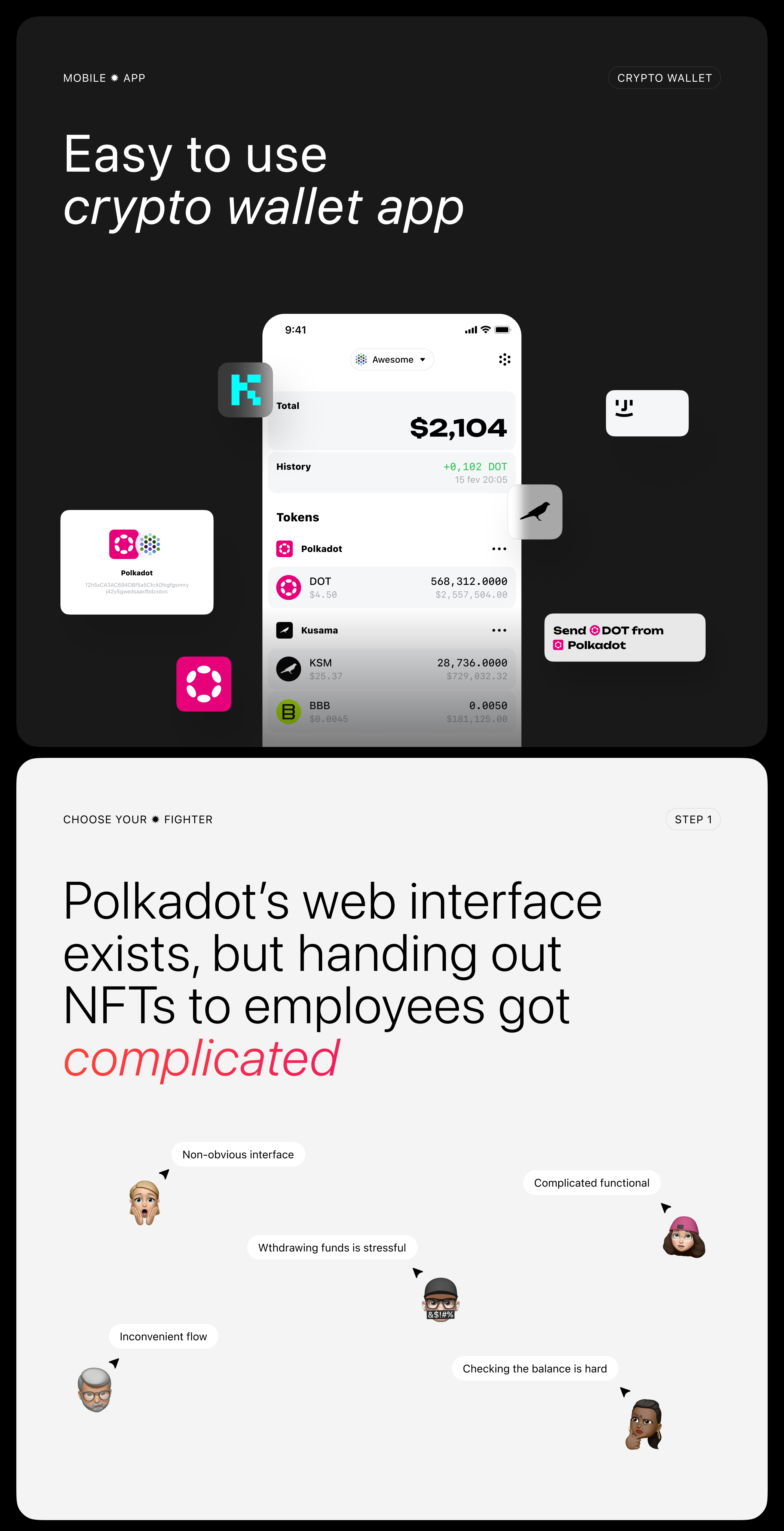 Crypto wallet app — Изображение №1 — Интерфейсы на Dprofile