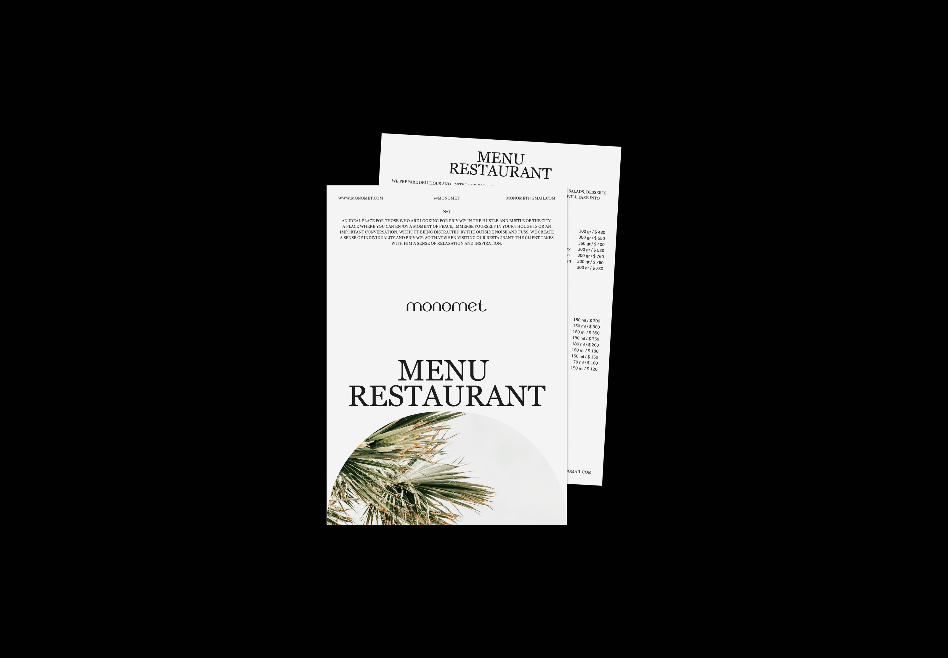 MONOMET / Identity for a coworking restaurant — Изображение №4 — Брендинг, Графика на Dprofile