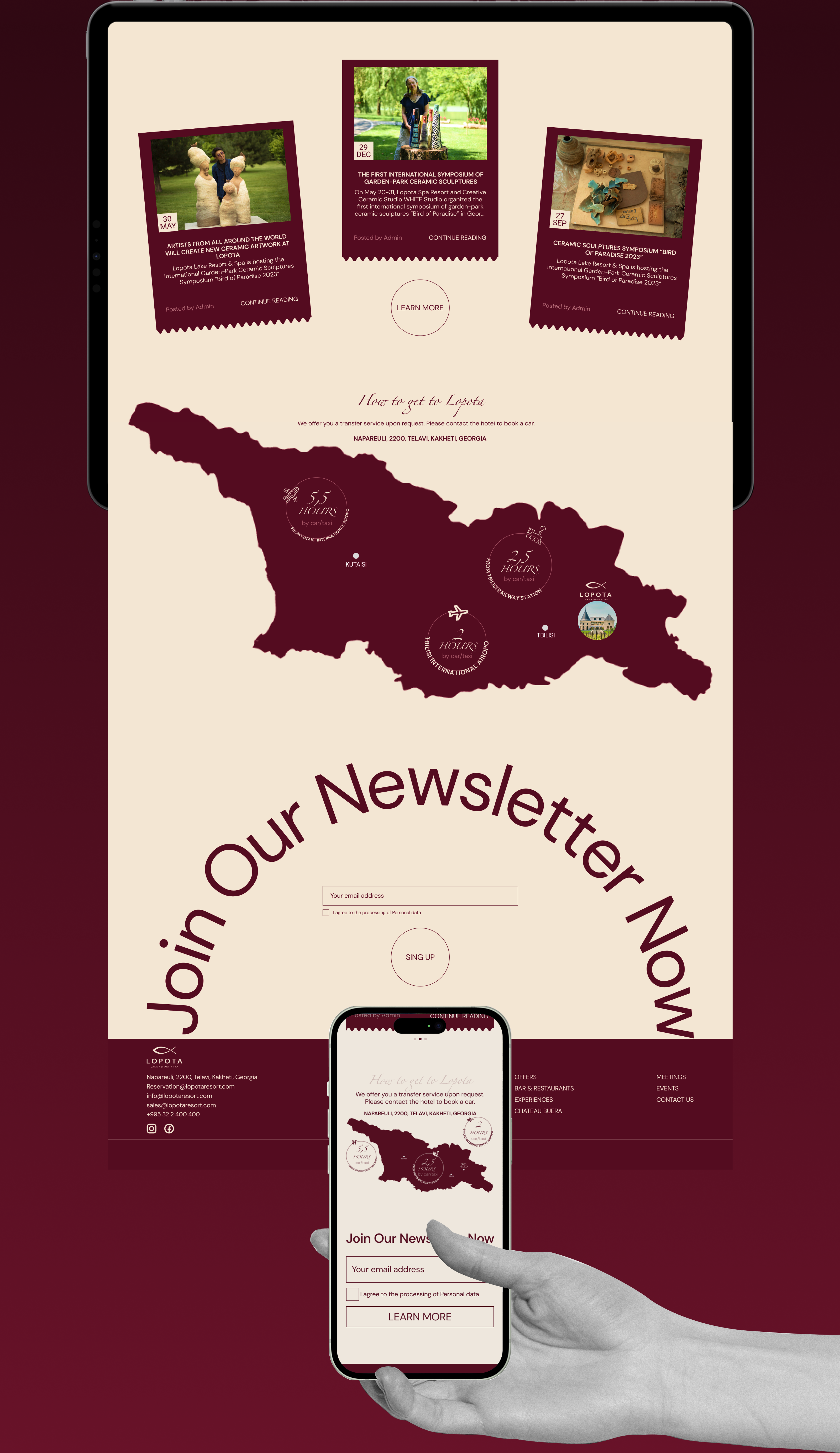 Lopota lake resort & SPA — Изображение №5 — Интерфейсы на Dprofile