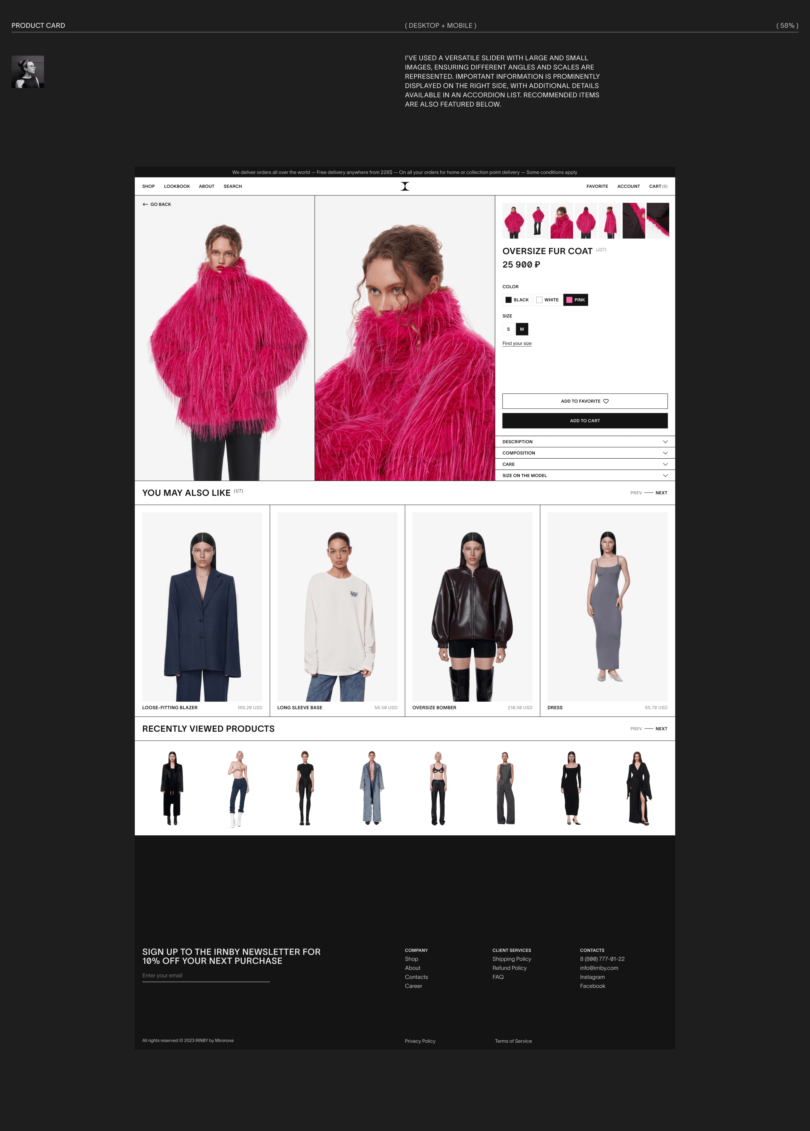 IRNBY STORE DESIGN CONCEPT — Изображение №10 — Интерфейсы, Анимация на Dprofile
