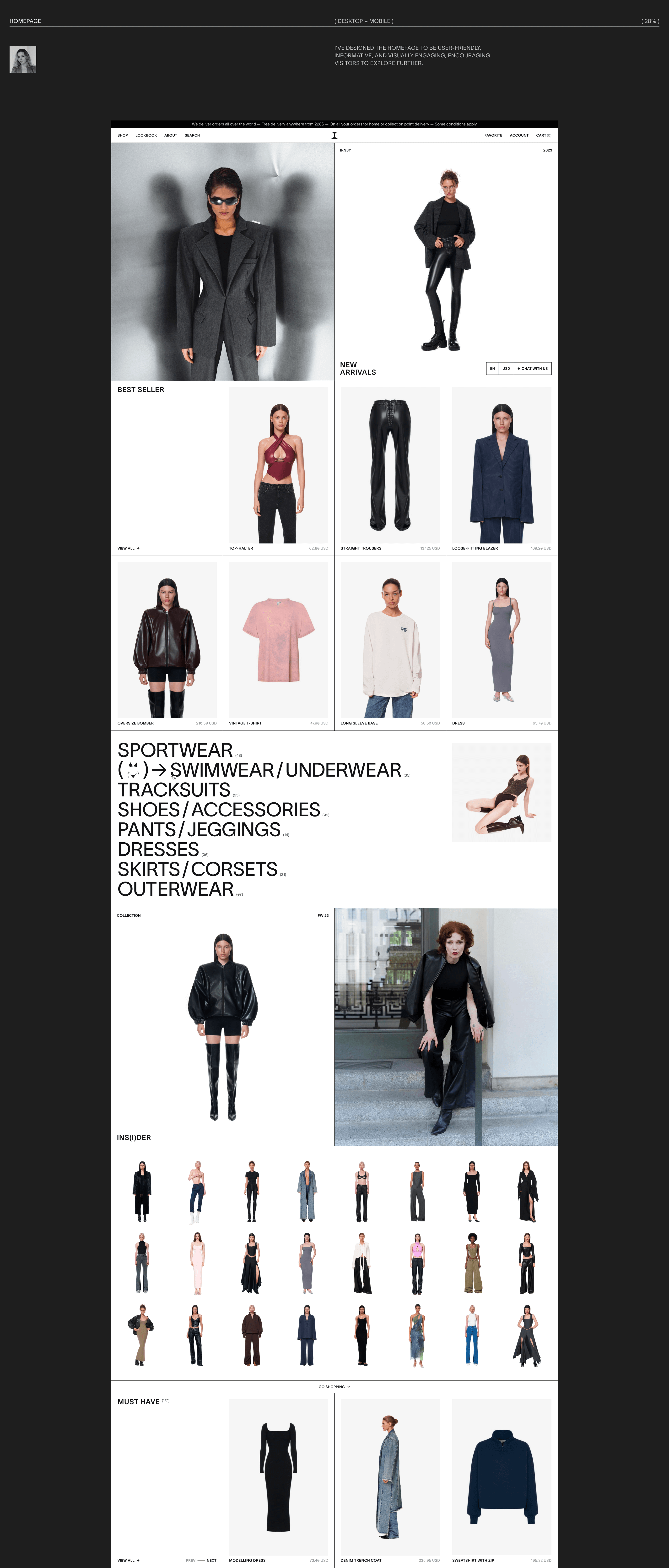 IRNBY STORE DESIGN CONCEPT — Изображение №4 — Интерфейсы, Анимация на Dprofile