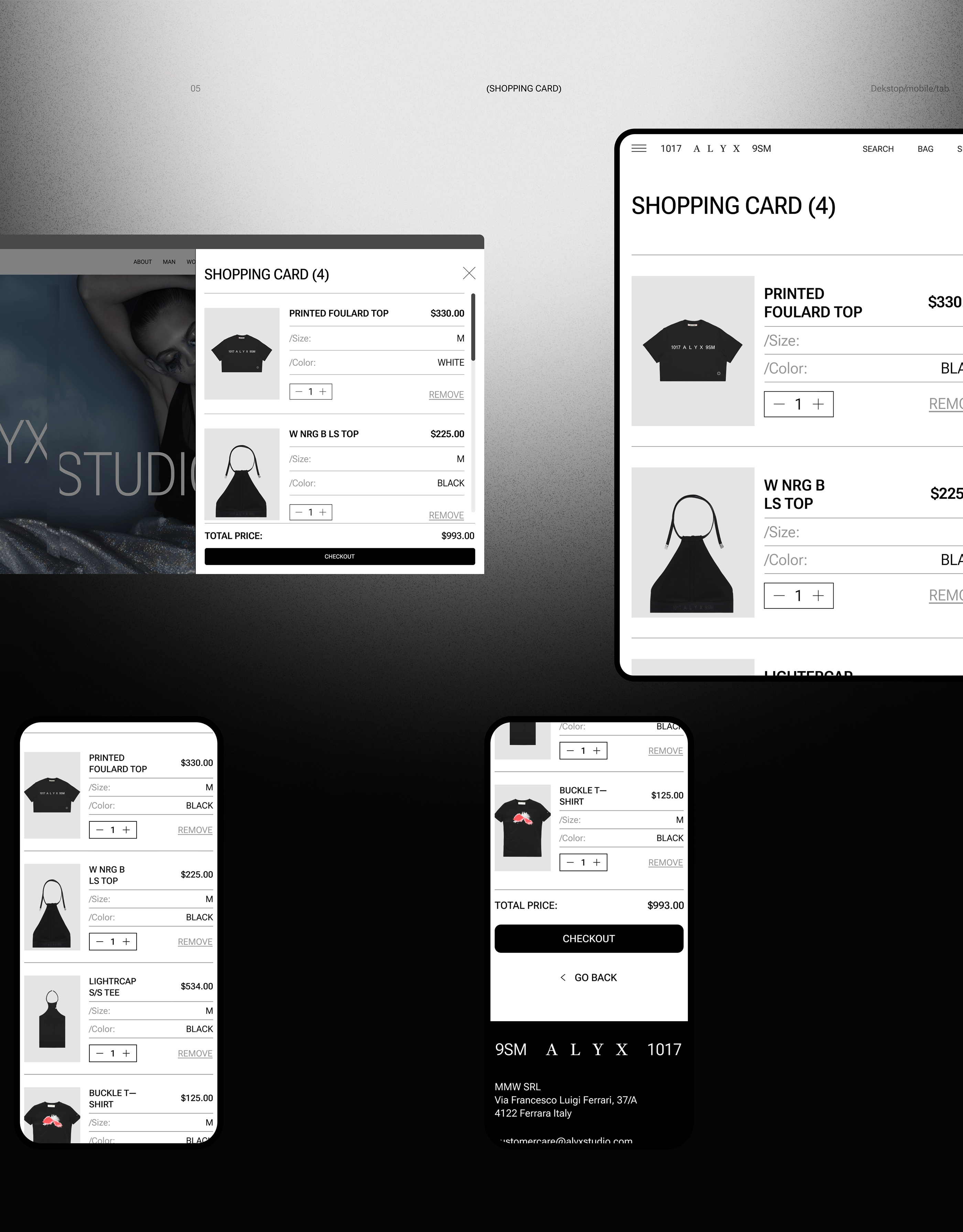 [ALYX STUDIO] E-Commerce redesign — Изображение №10 — Интерфейсы, Брендинг, Анимация на Dprofile