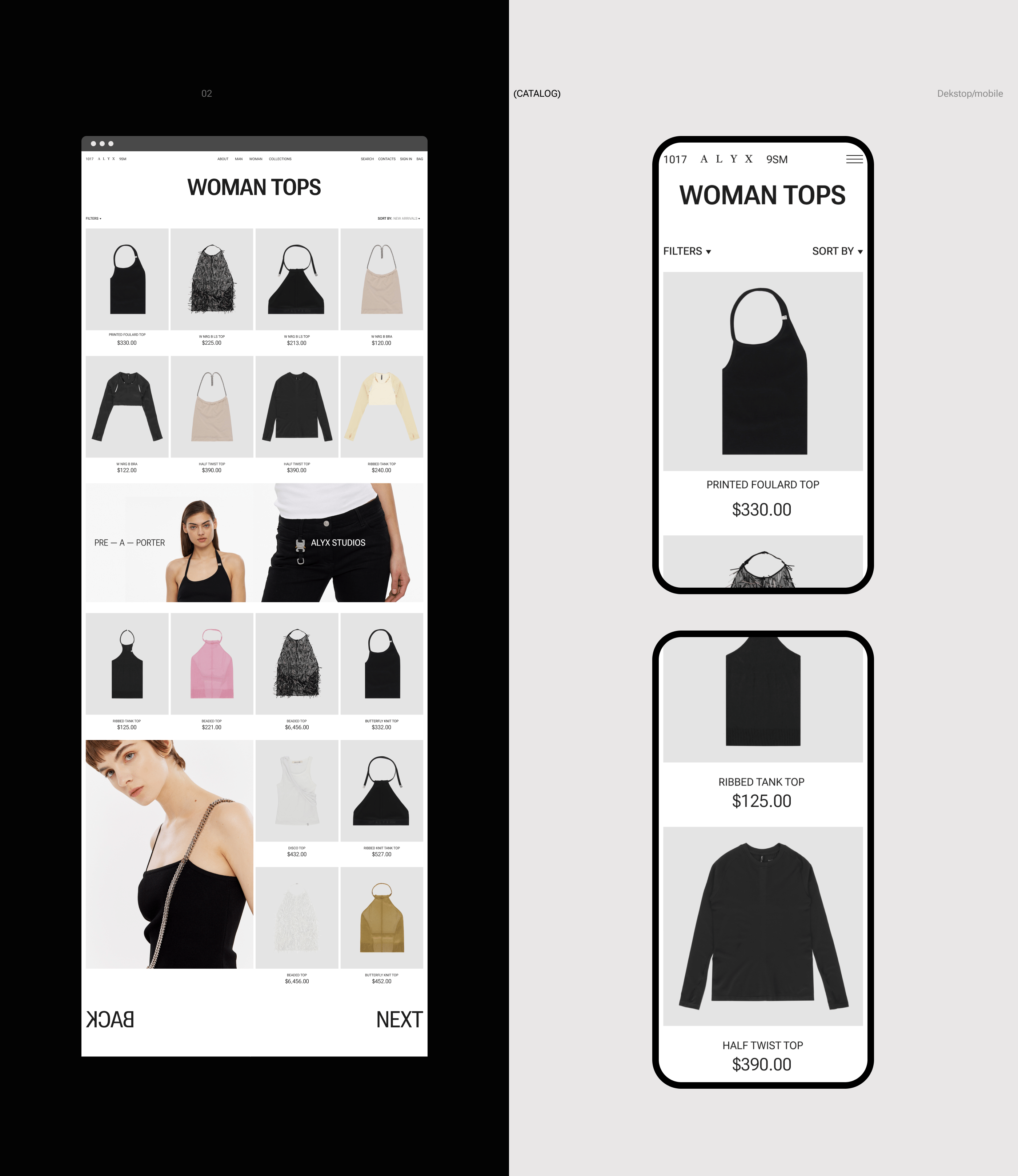 [ALYX STUDIO] E-Commerce redesign — Изображение №5 — Интерфейсы, Брендинг, Анимация на Dprofile