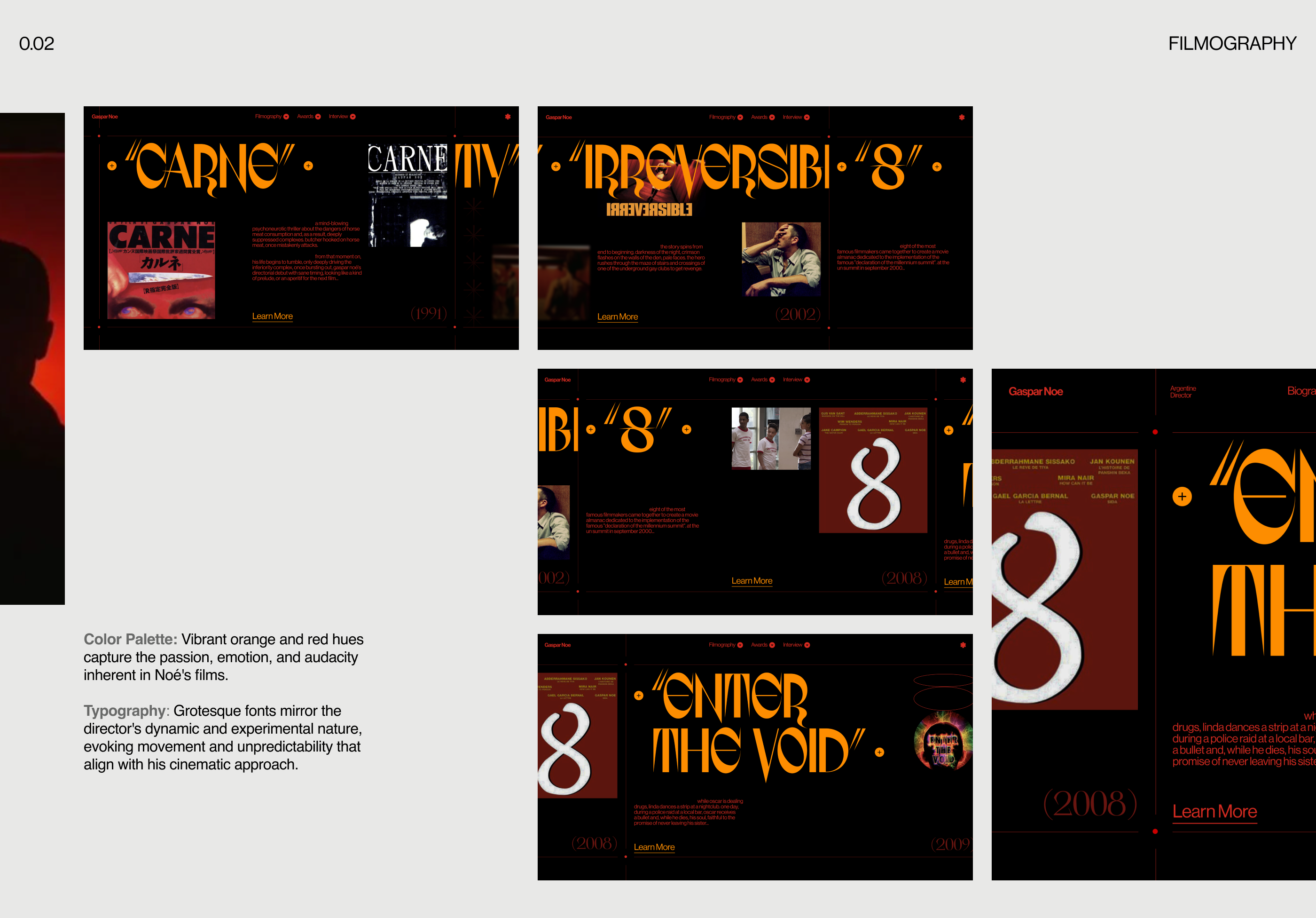 Gaspar Noe - website — Изображение №5 — Интерфейсы, Анимация на Dprofile