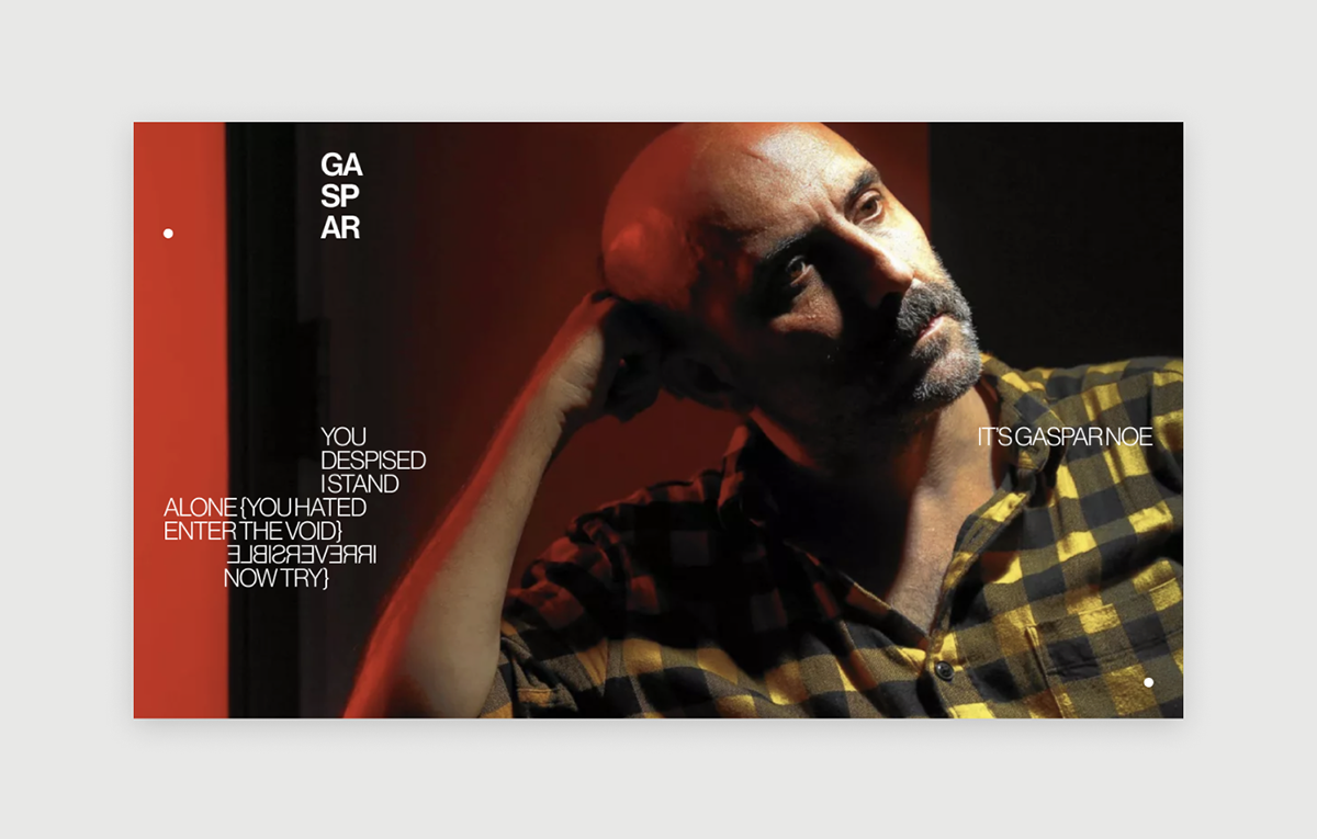 Gaspar Noe - website — Изображение №13 — Интерфейсы, Анимация на Dprofile