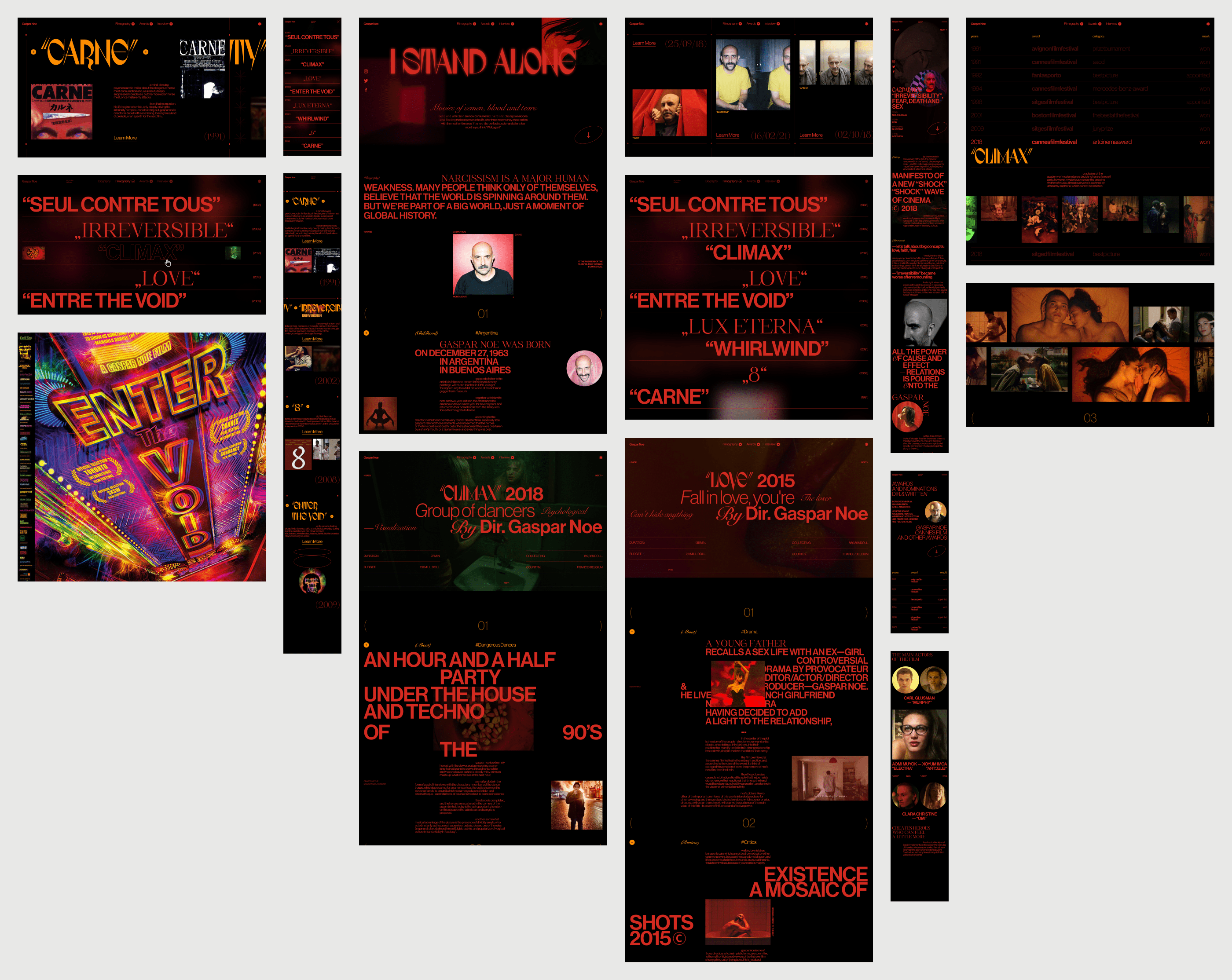 Gaspar Noe - website — Изображение №21 — Интерфейсы, Анимация на Dprofile