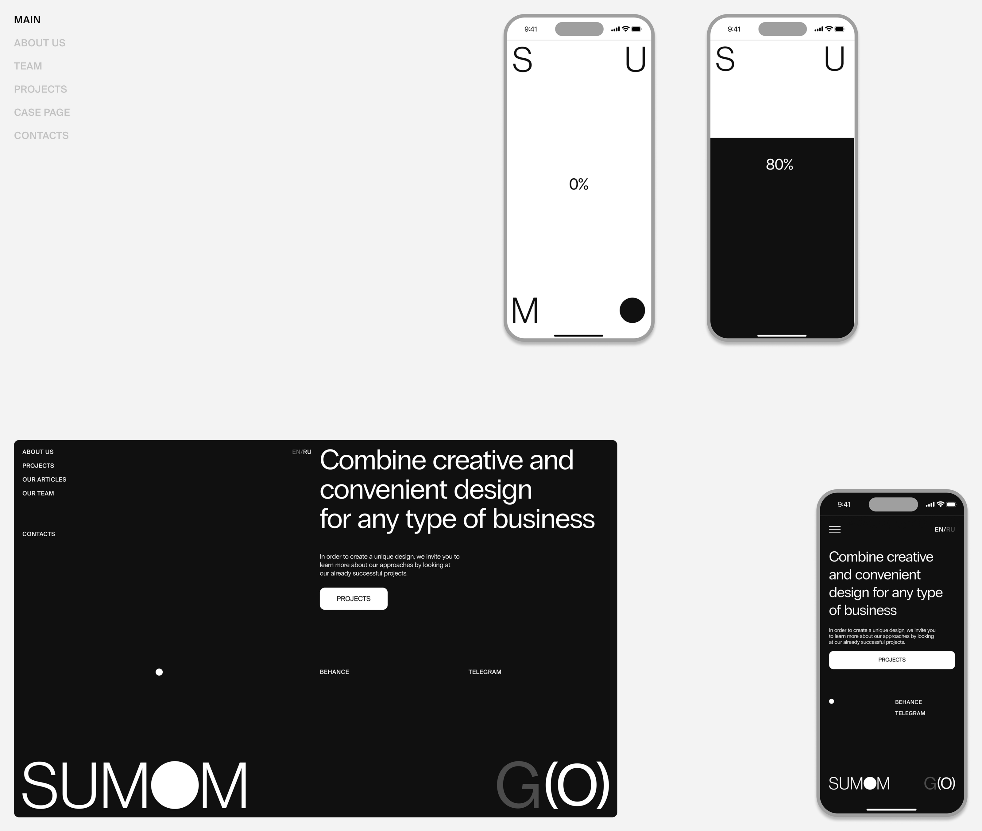 Sum-O (concept site) — Изображение №2 — Интерфейсы, Анимация на Dprofile