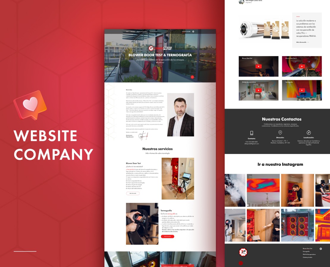 Многостраничный сайт для испанской фирмы Termoprofi — Интерфейсы, Маркетинг на Dprofile