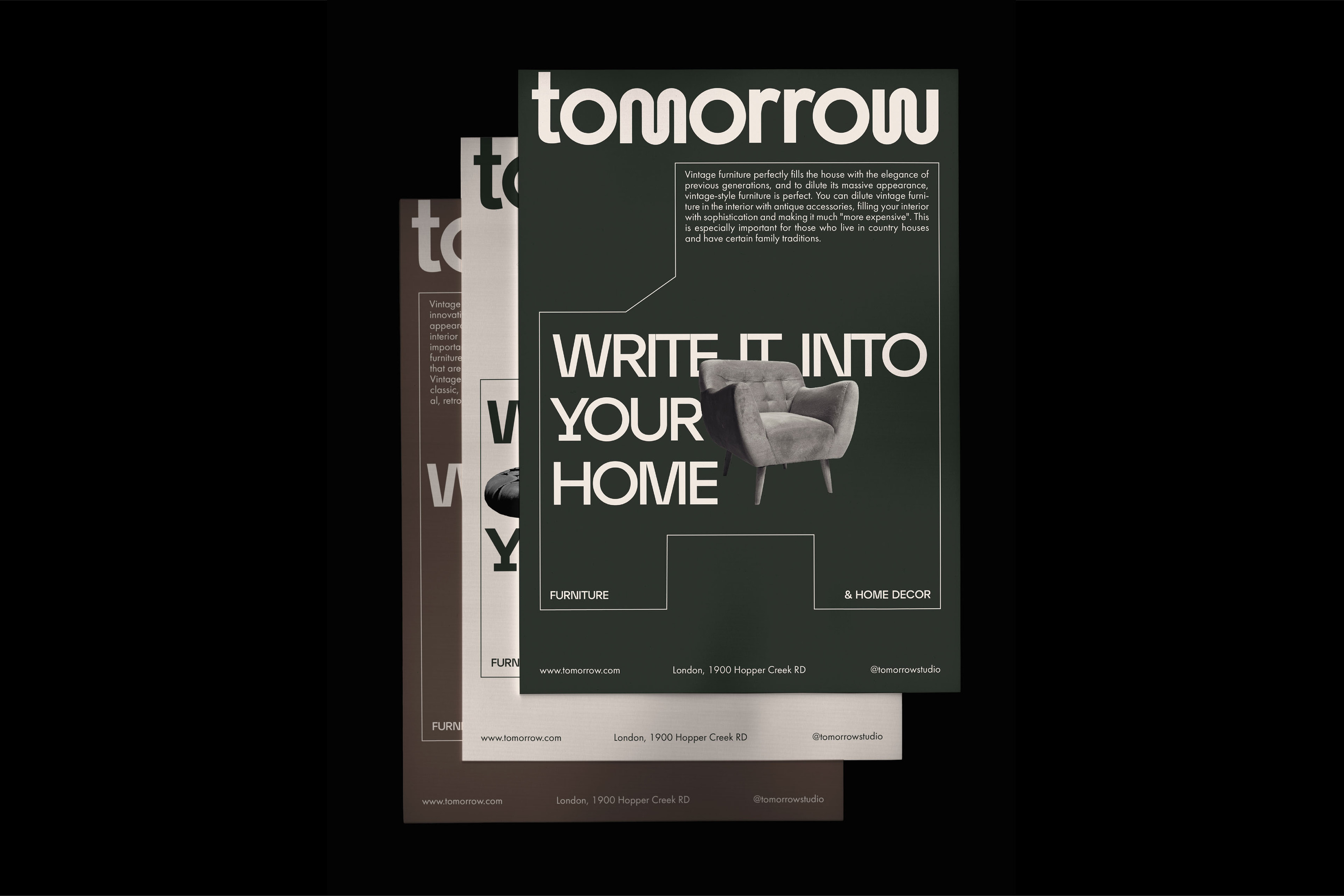 TOMORROW / IDENTITY FOR A FURNITURE STORE — Изображение №2 — Брендинг на Dprofile