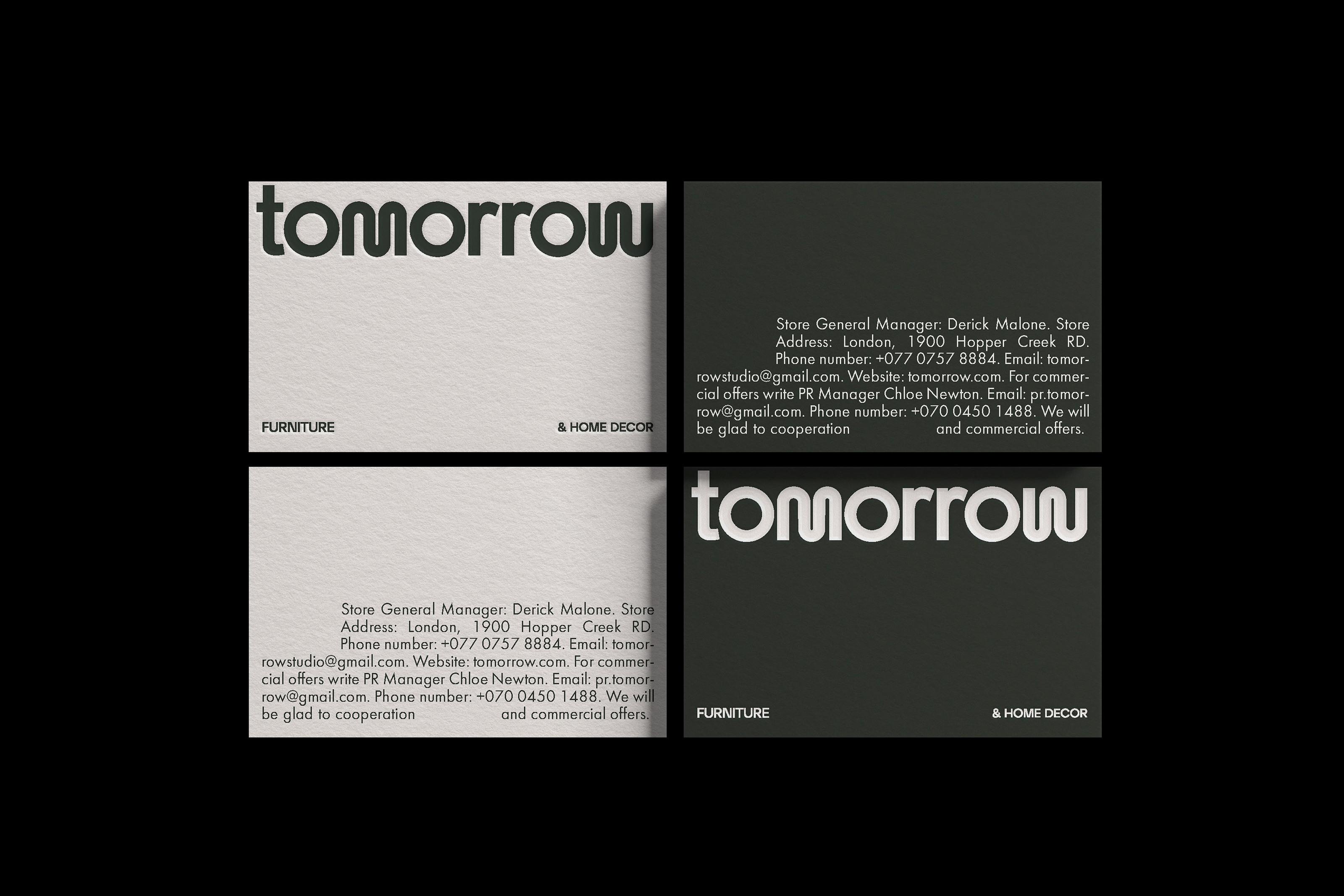 TOMORROW / IDENTITY FOR A FURNITURE STORE — Изображение №4 — Брендинг на Dprofile