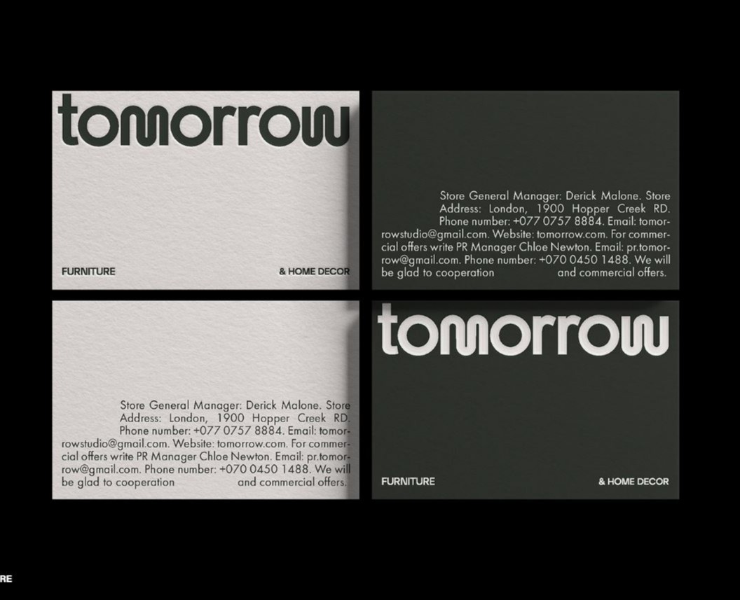 TOMORROW / IDENTITY FOR A FURNITURE STORE на Dprofile