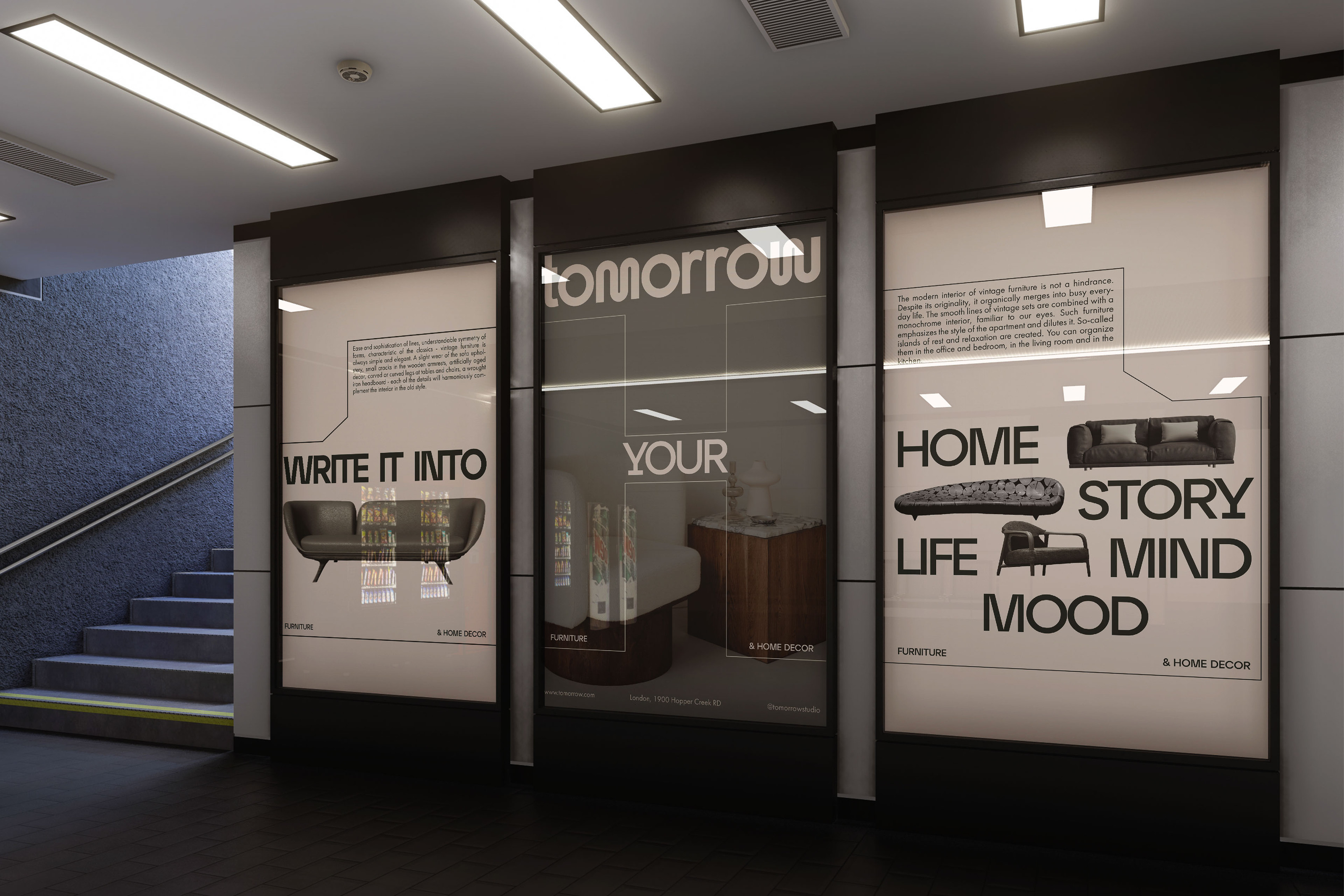 TOMORROW / IDENTITY FOR A FURNITURE STORE — Изображение №3 — Брендинг на Dprofile