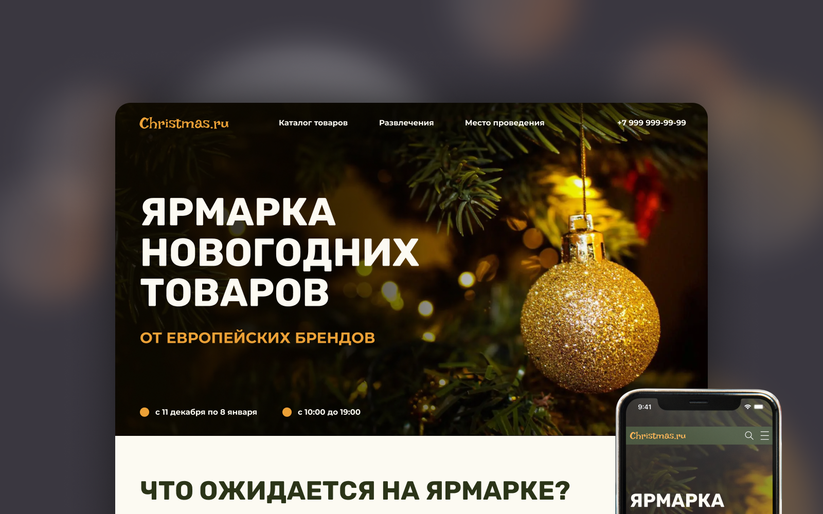 Christmas market/landing page — Изображение №3 — Интерфейсы, Маркетинг на Dprofile