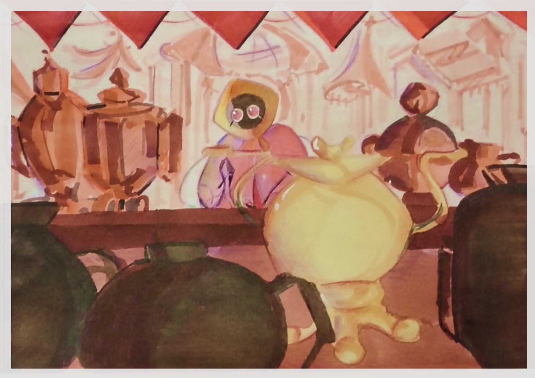 Иллюстрация к сказке "Муха-Цокотуха" — Изображение №6 — Иллюстрация на Dprofile