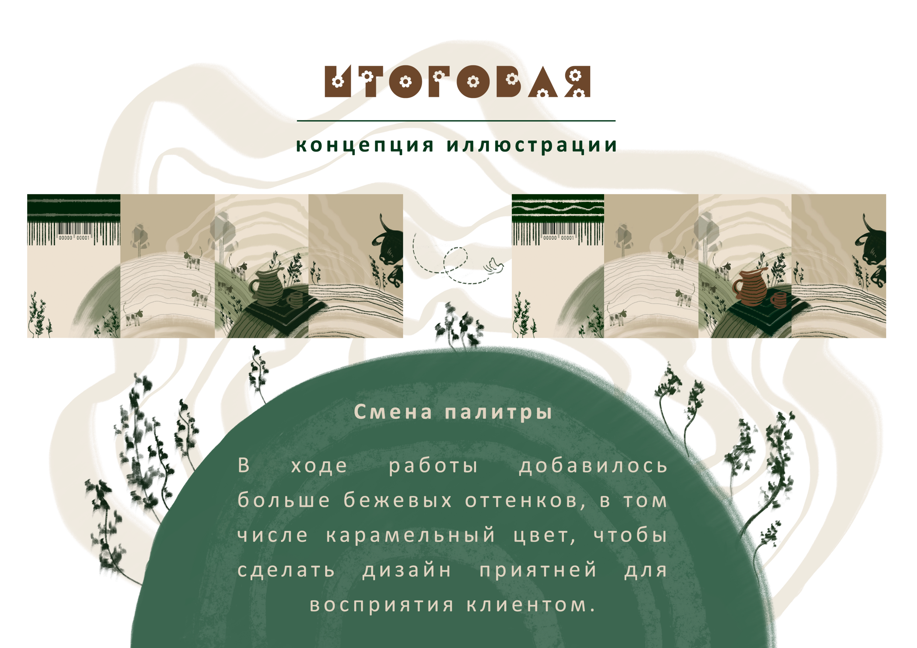 ДИЗАЙН УПАКОВКИ для молока "Зелёные поля" — Изображение №7 — Брендинг, Иллюстрация на Dprofile