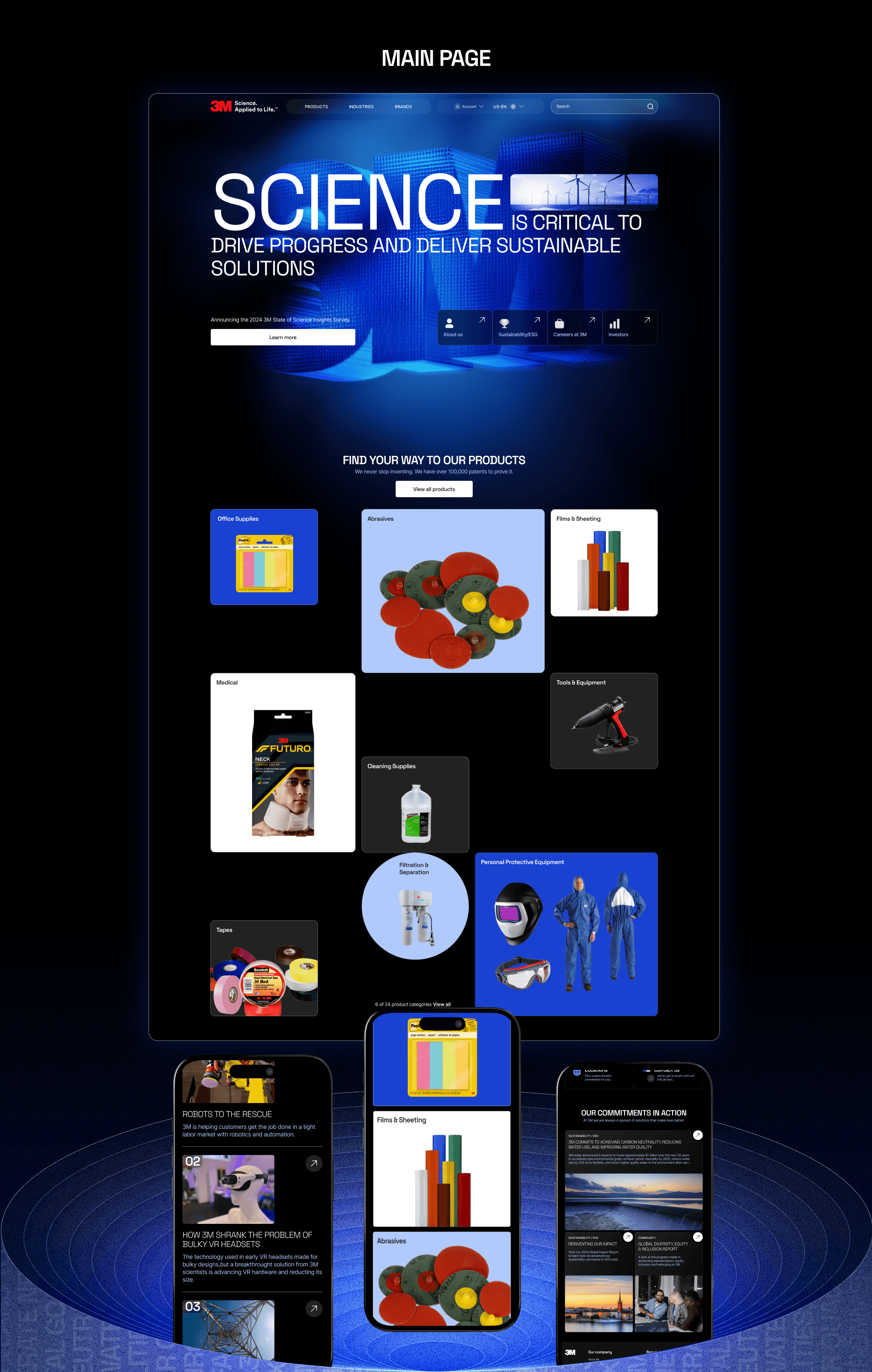 3M website redesign concept — Изображение №3 — Интерфейсы на Dprofile