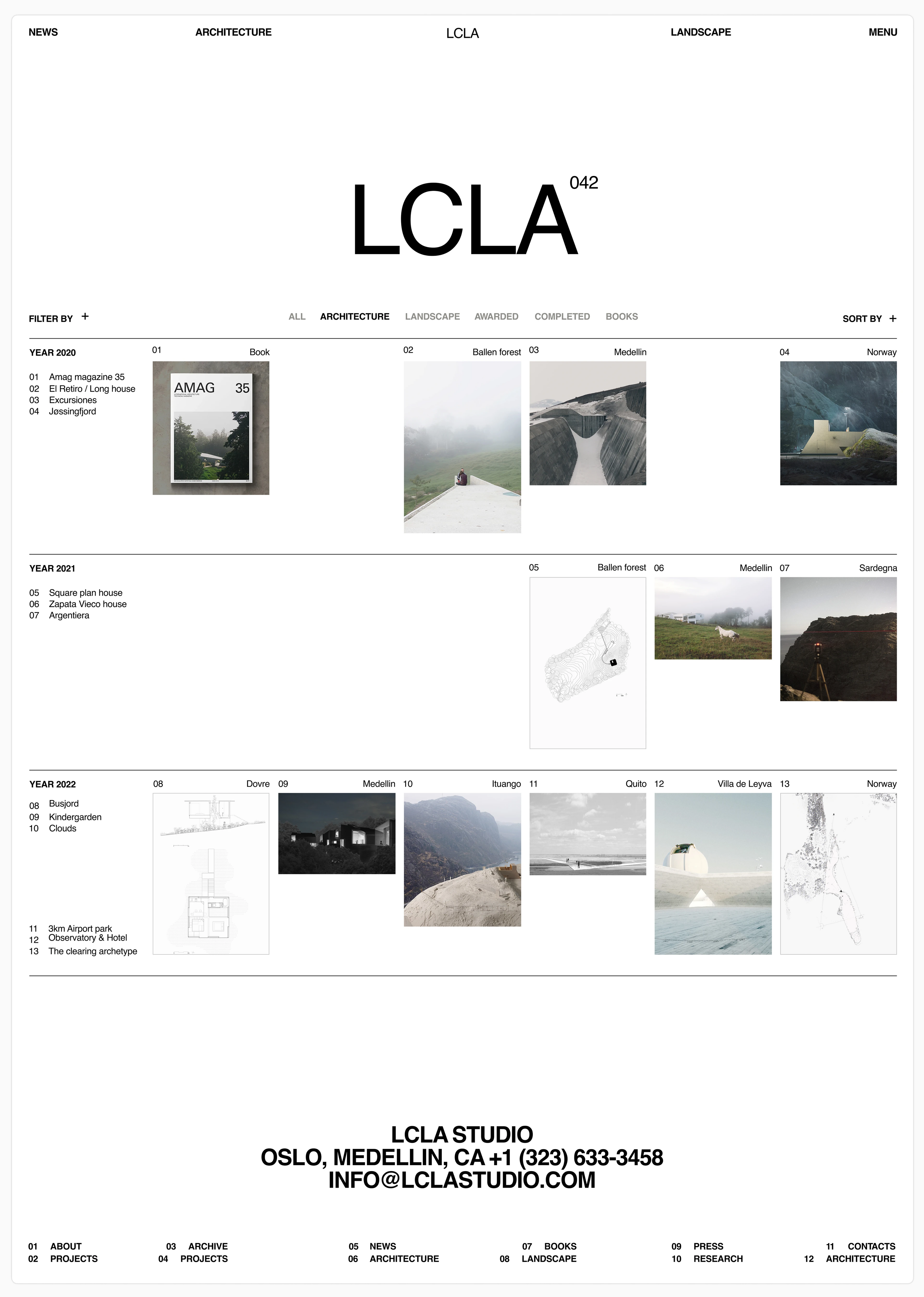 Редизайн сайта архитектурного бюро [ LCLA Studio ] — Изображение №12 — Интерфейсы на Dprofile