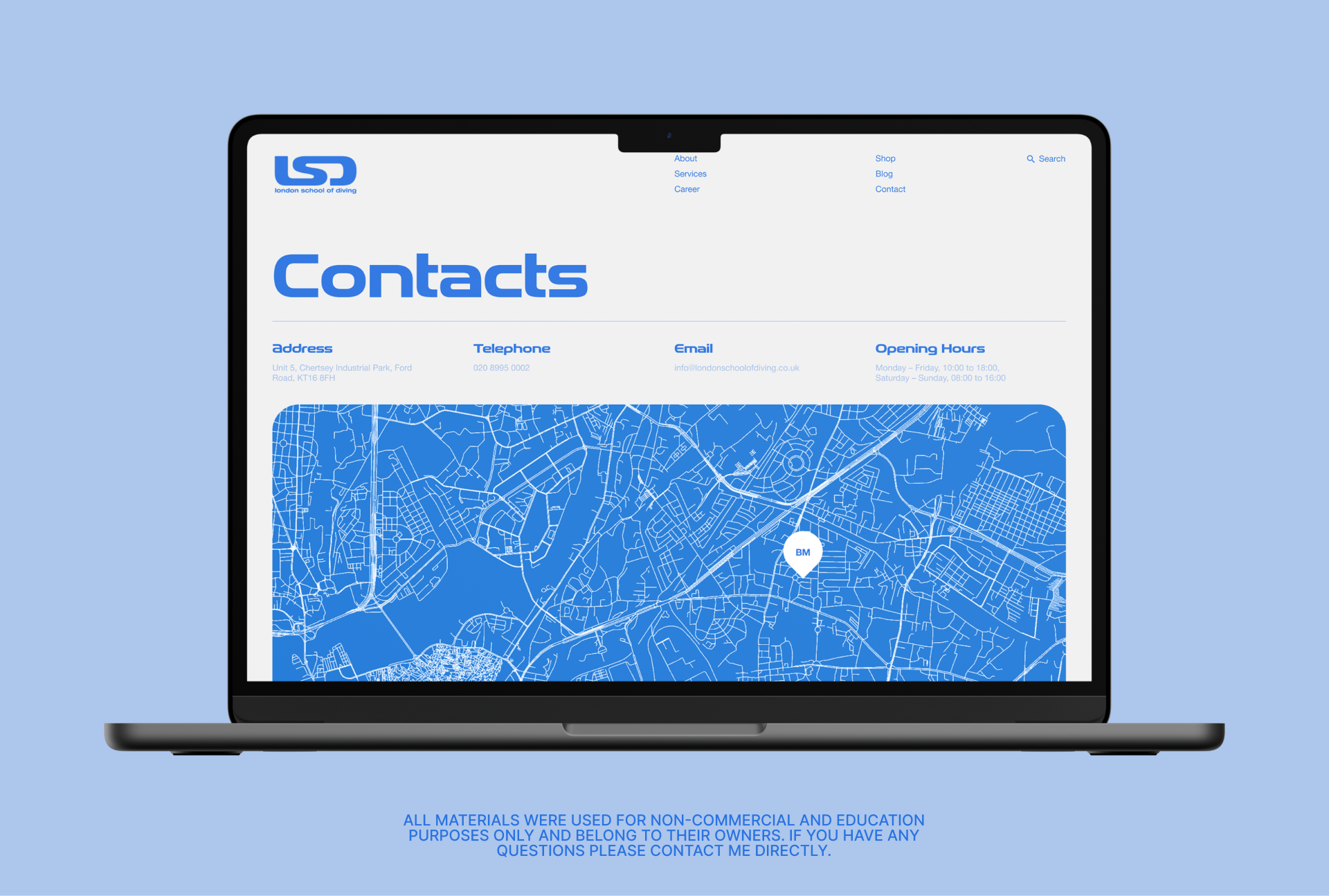 London School Of Diving |Redesign — Изображение №16 — Интерфейсы, Анимация на Dprofile