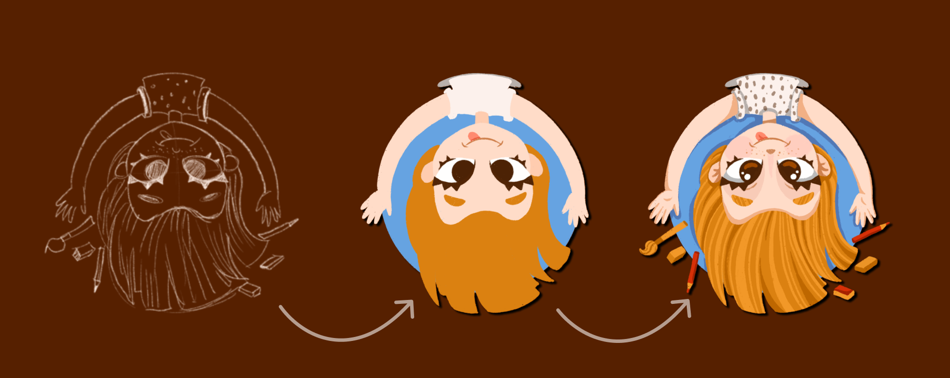 Stickers for Telegrem "A'm Artist" | Illustration — Изображение №5 — Брендинг, Иллюстрация, Анимация на Dprofile