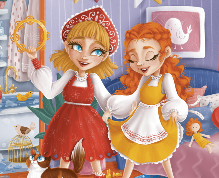 Illustration for children`s book " Girlfriends" — Иллюстрация, Графика, Анимация на Dprofile