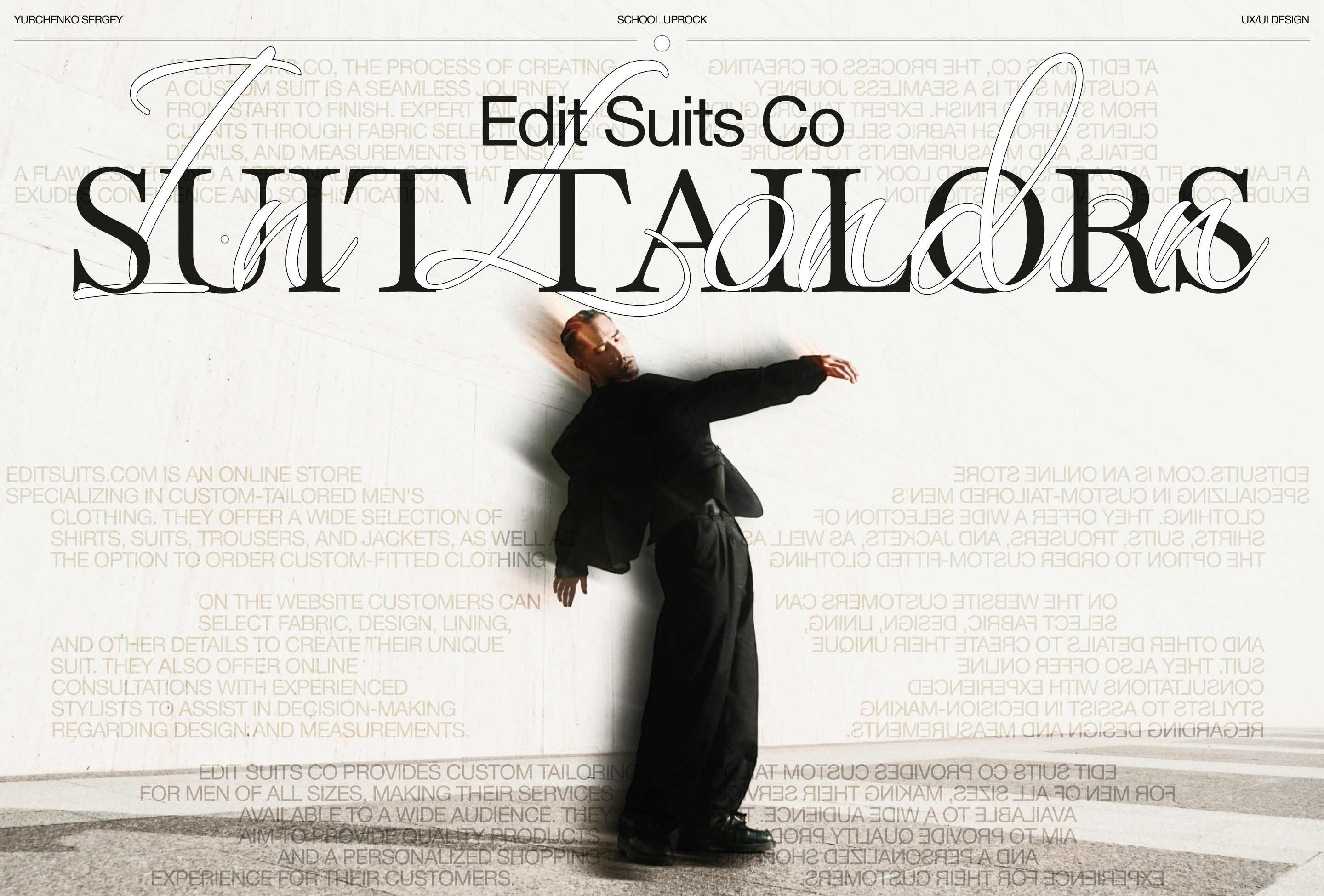 SUIT TAILORS ( website ) — Изображение №1 — Интерфейсы, Брендинг на Dprofile