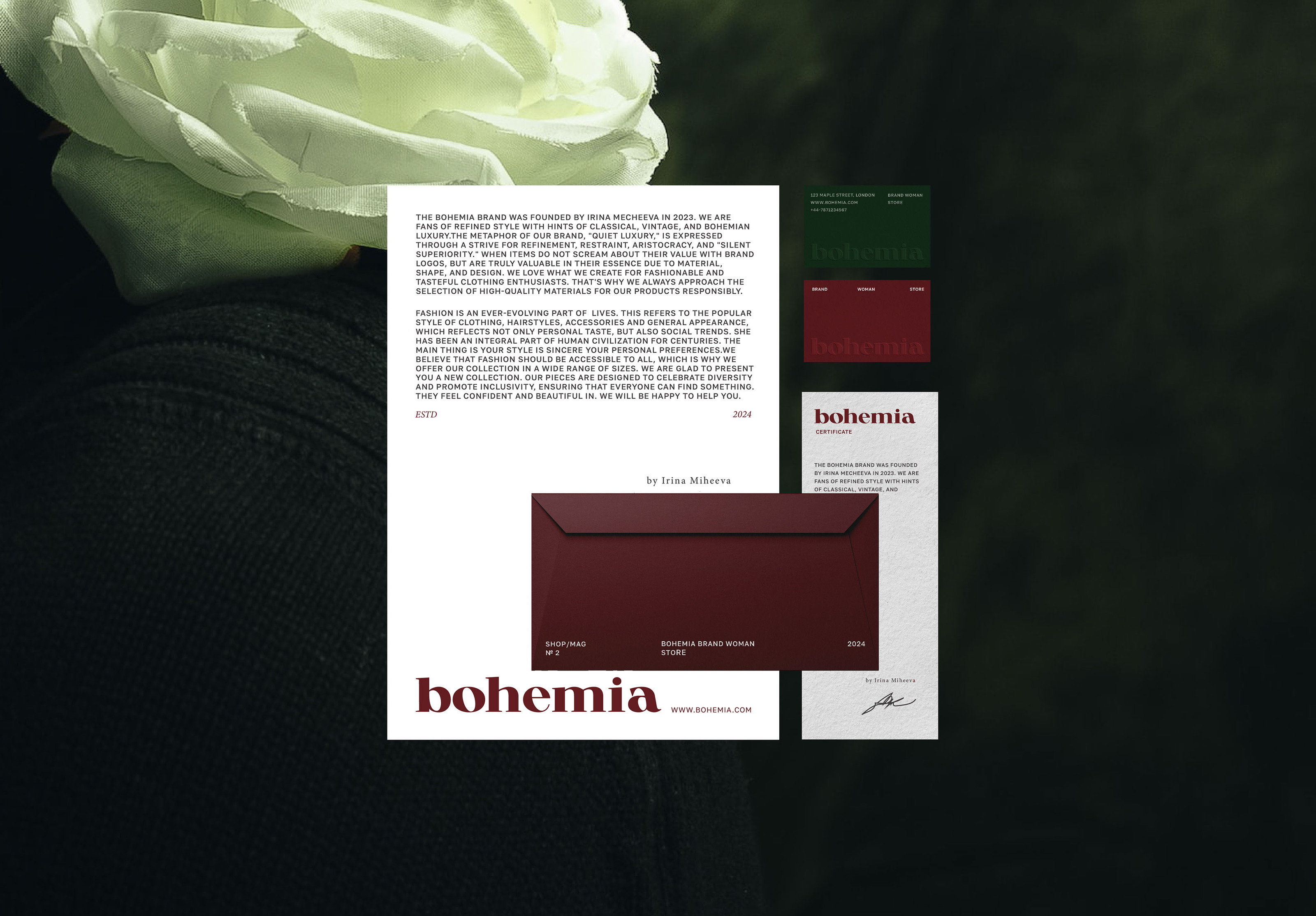 Bohemia / Айдентика для бренда женской одежды — Изображение №8 — Брендинг на Dprofile