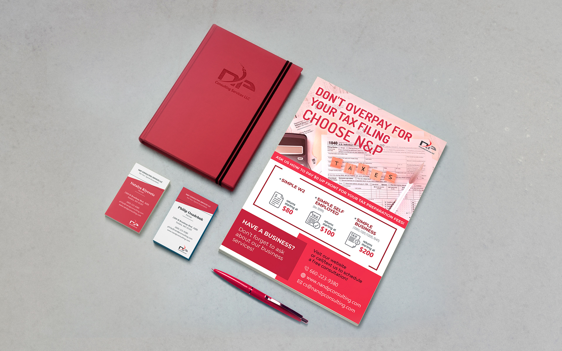 Flyers & Business card for N&P Consulting Services LLC — Изображение №1 — Брендинг, Графика на Dprofile