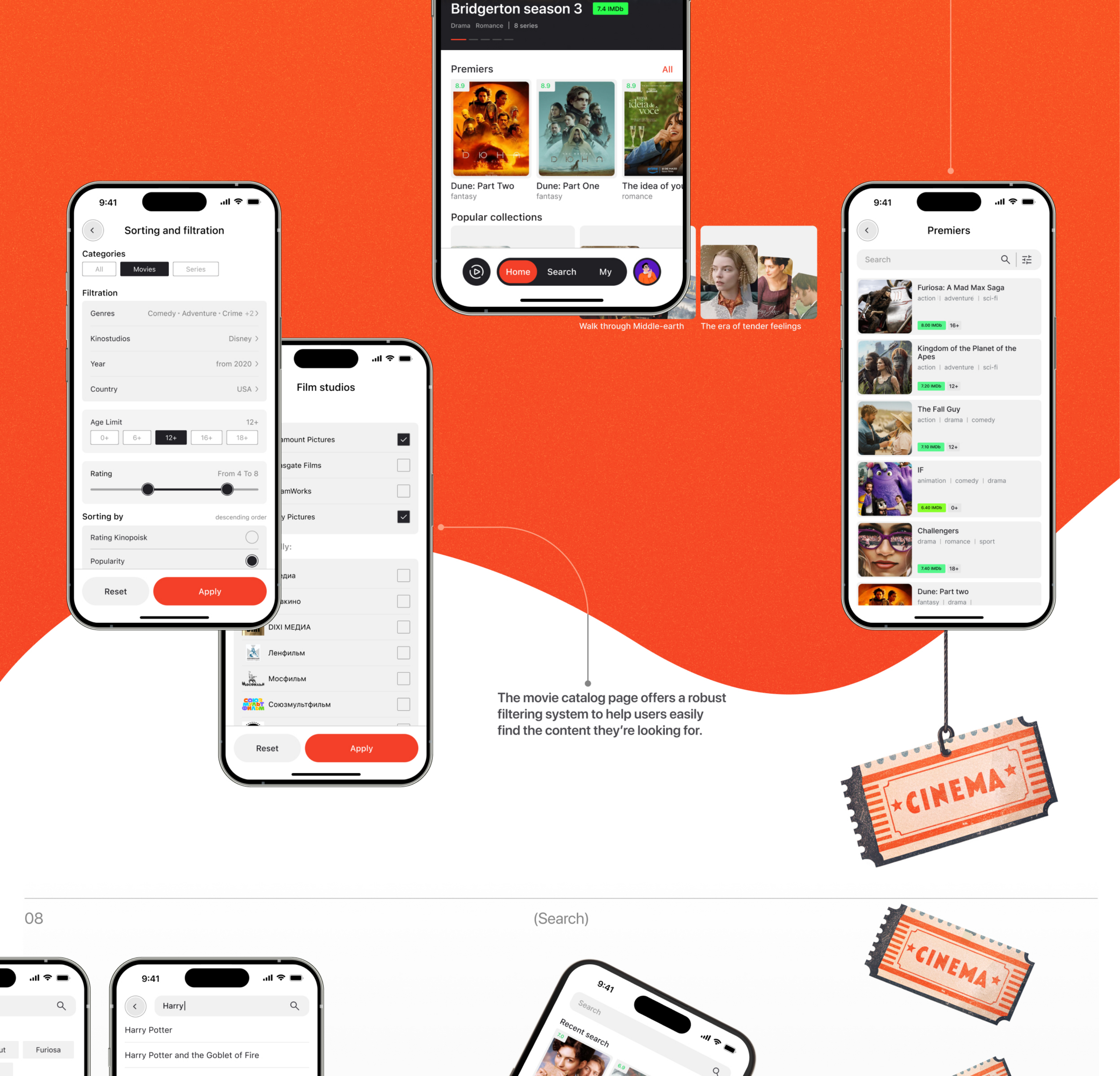 KINOWAVE | Mobile Cinema App — Изображение №10 — Интерфейсы на Dprofile