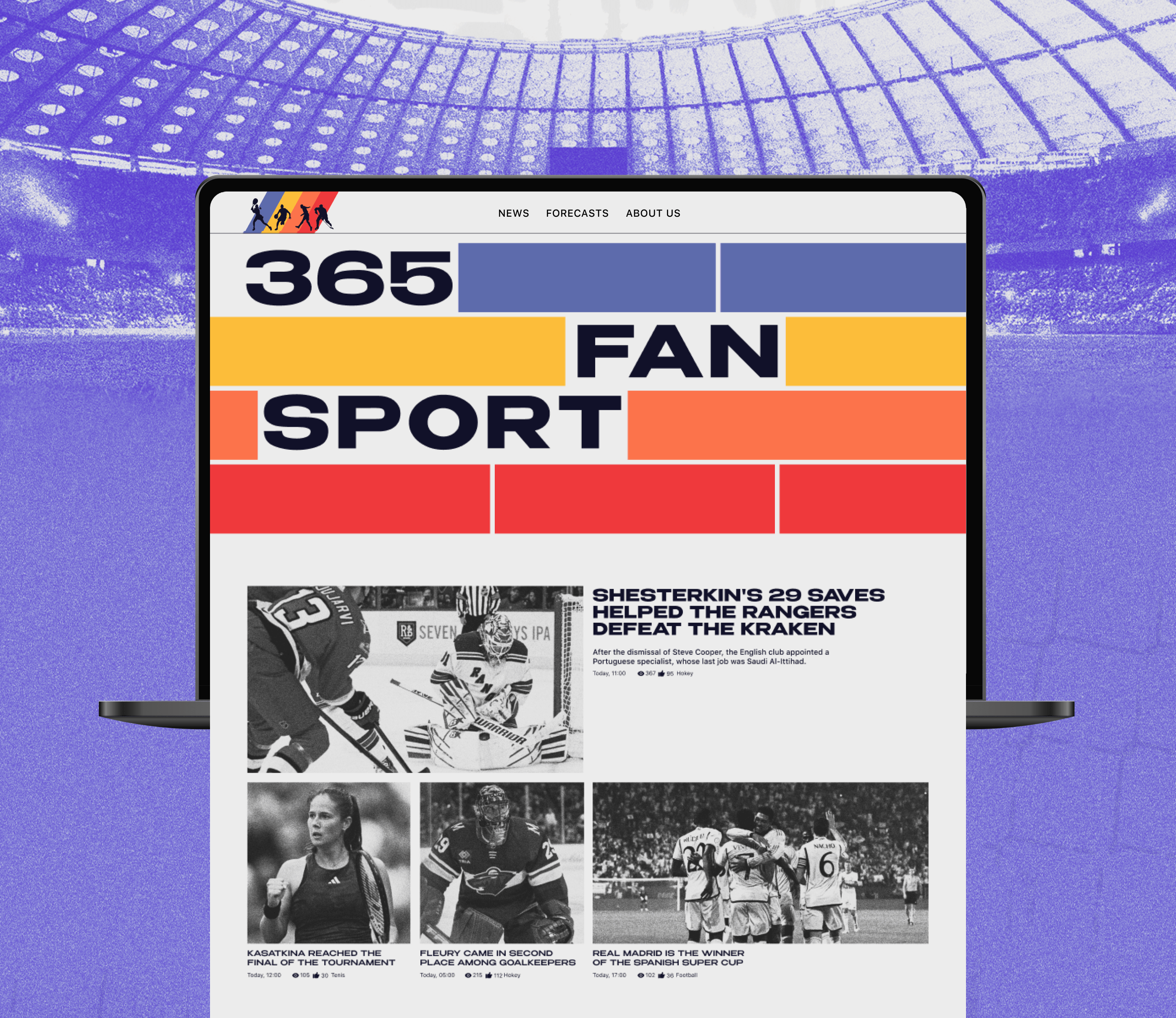 Sports news 365 Fan Sport — Изображение №2 — Интерфейсы, Брендинг на Dprofile