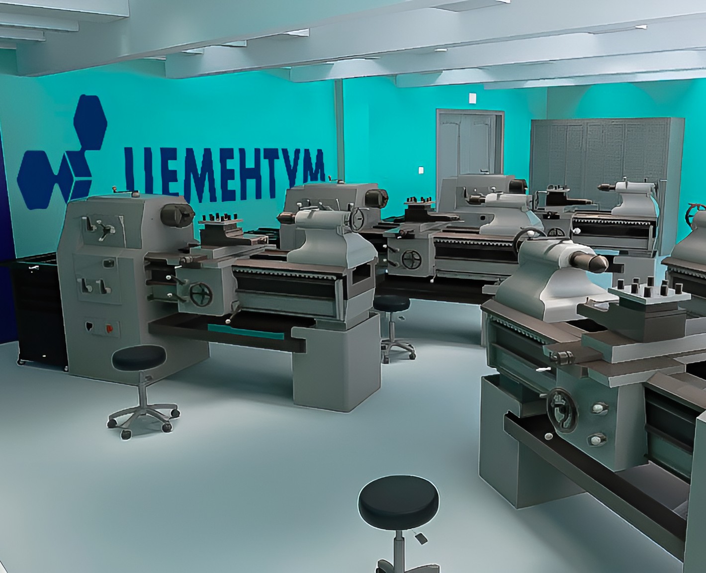 3D визуализация токарной мастерской — 3D на Dprofile