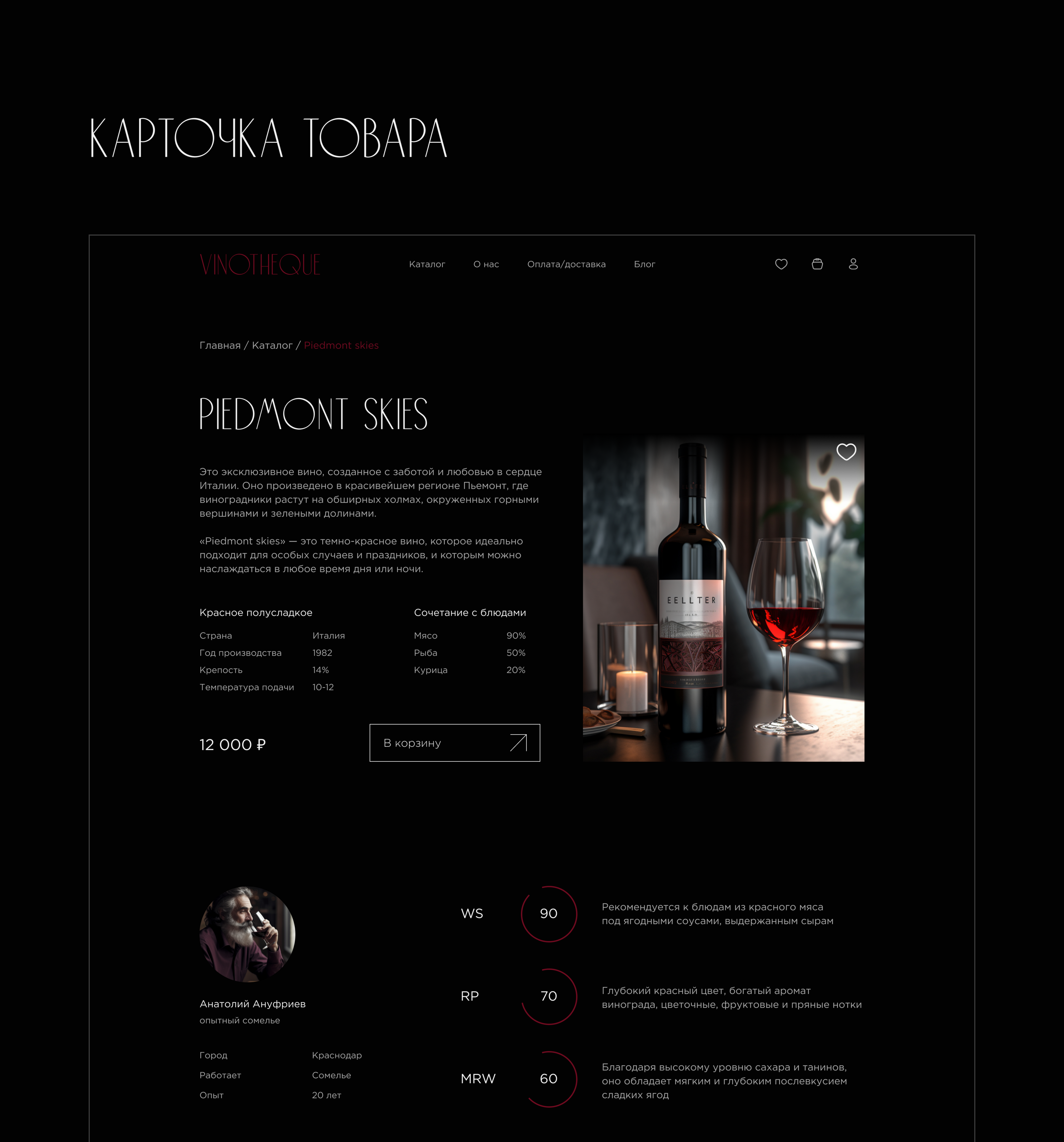 Интернет-магазин вина — Изображение №9 — Интерфейсы, Анимация на Dprofile