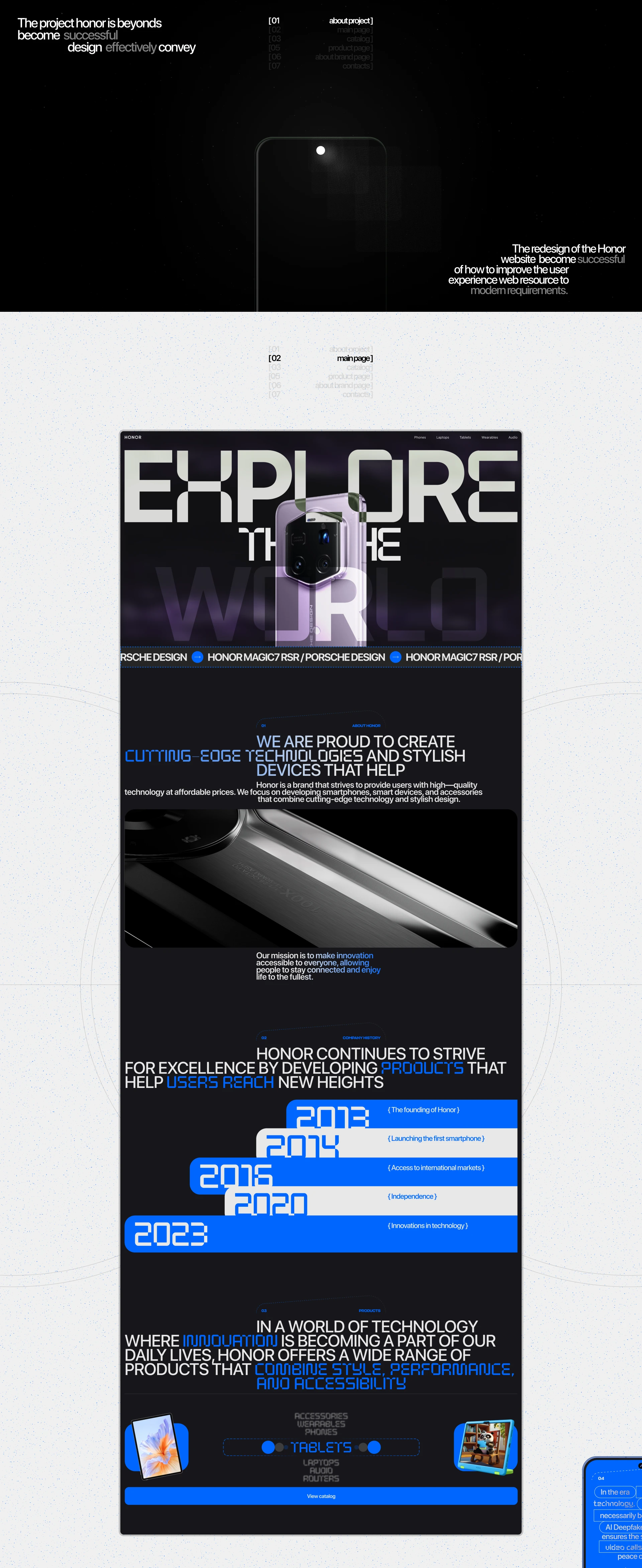 HONOR IS BEYOND - CORPORATE WEBSITE REDESIGN — Изображение №2 — Интерфейсы на Dprofile