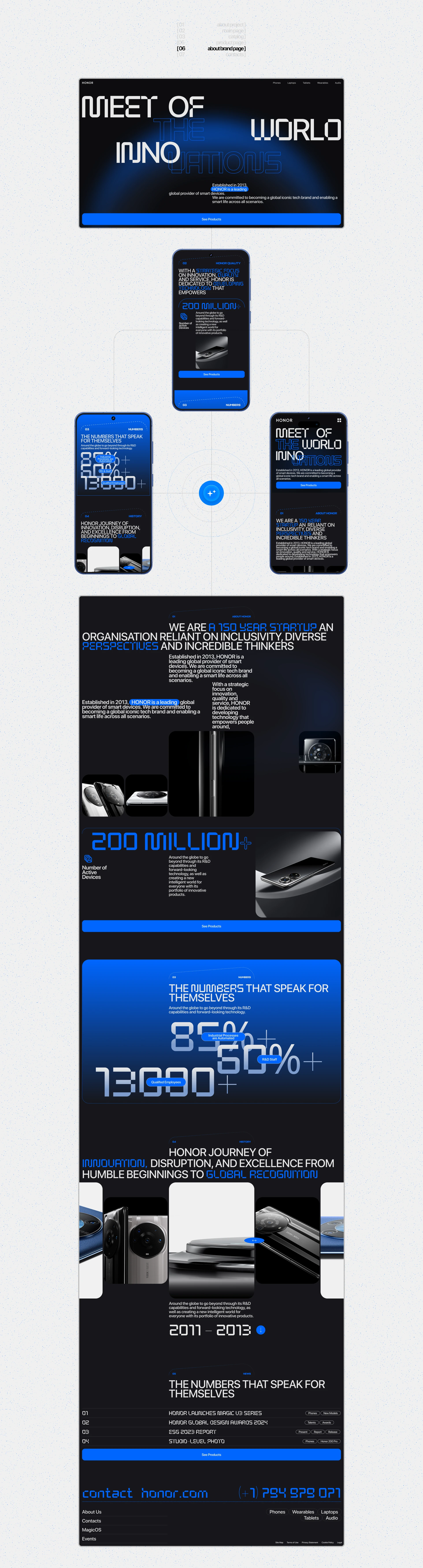 HONOR IS BEYOND - CORPORATE WEBSITE REDESIGN — Изображение №6 — Интерфейсы на Dprofile