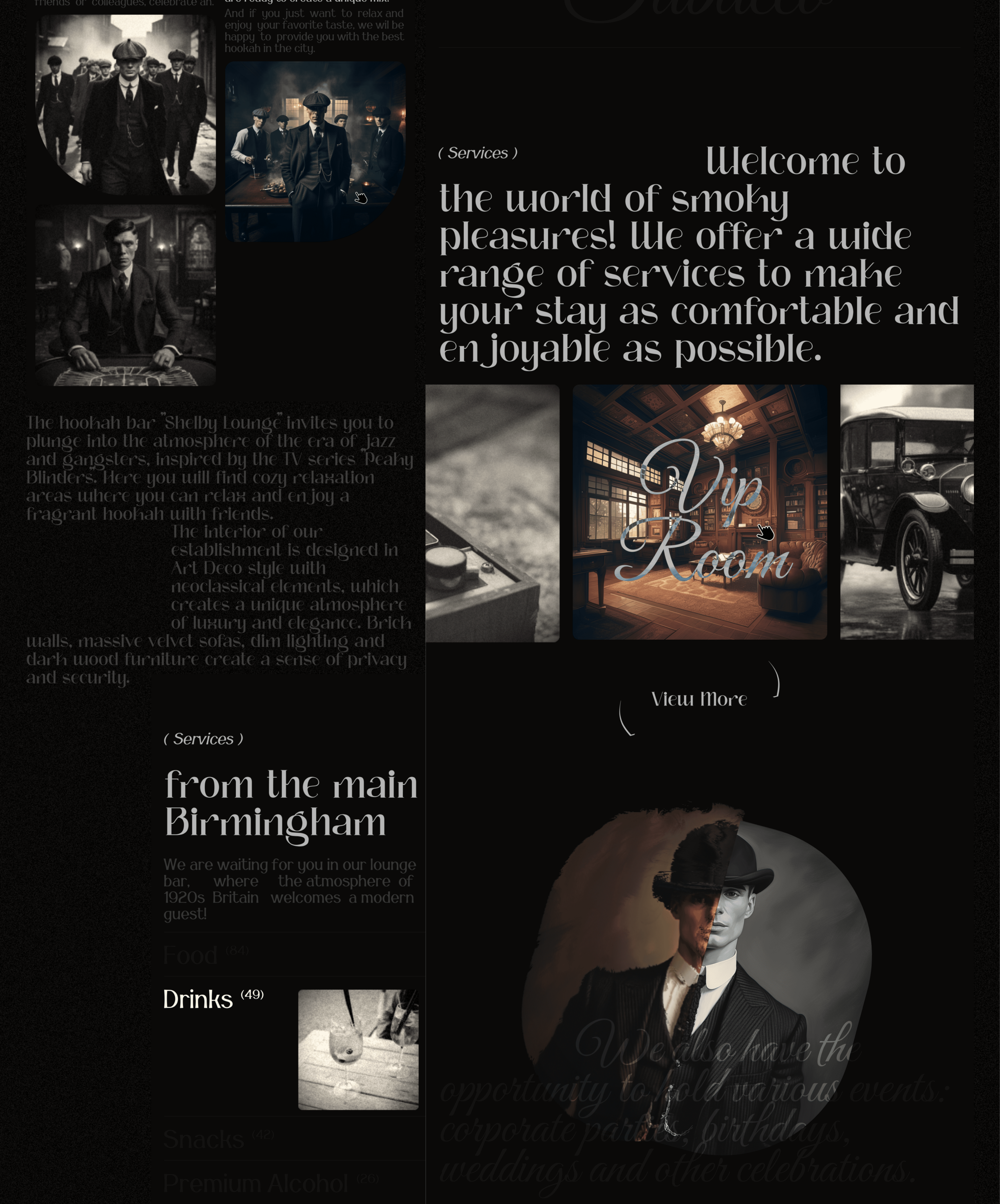 Shelby Lounge - Hookah Bar — Изображение №8 — Интерфейсы, Графика на Dprofile