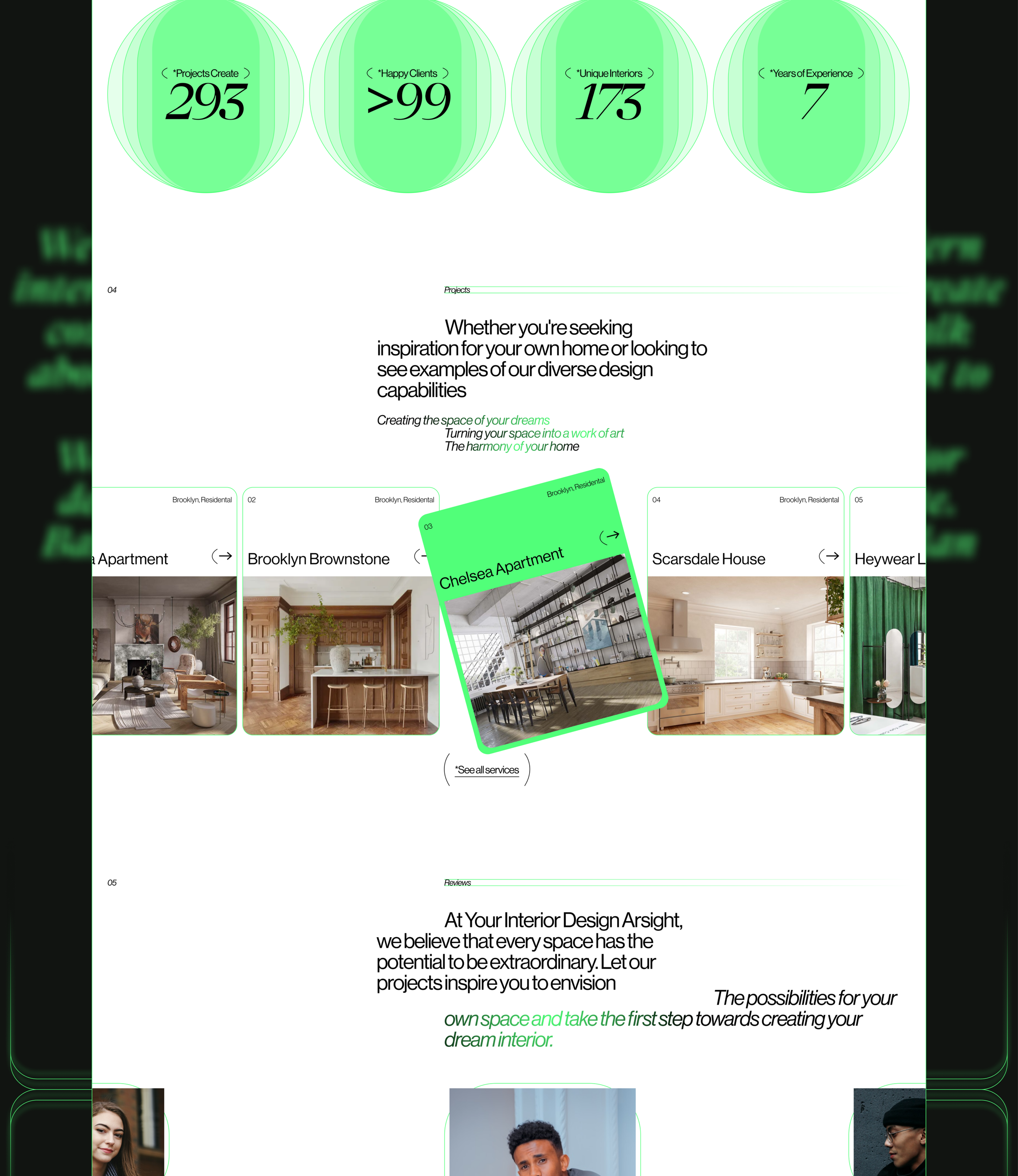 Arsight - Modern Interior Design / Landing Page. — Изображение №4 — Интерфейсы, Брендинг на Dprofile