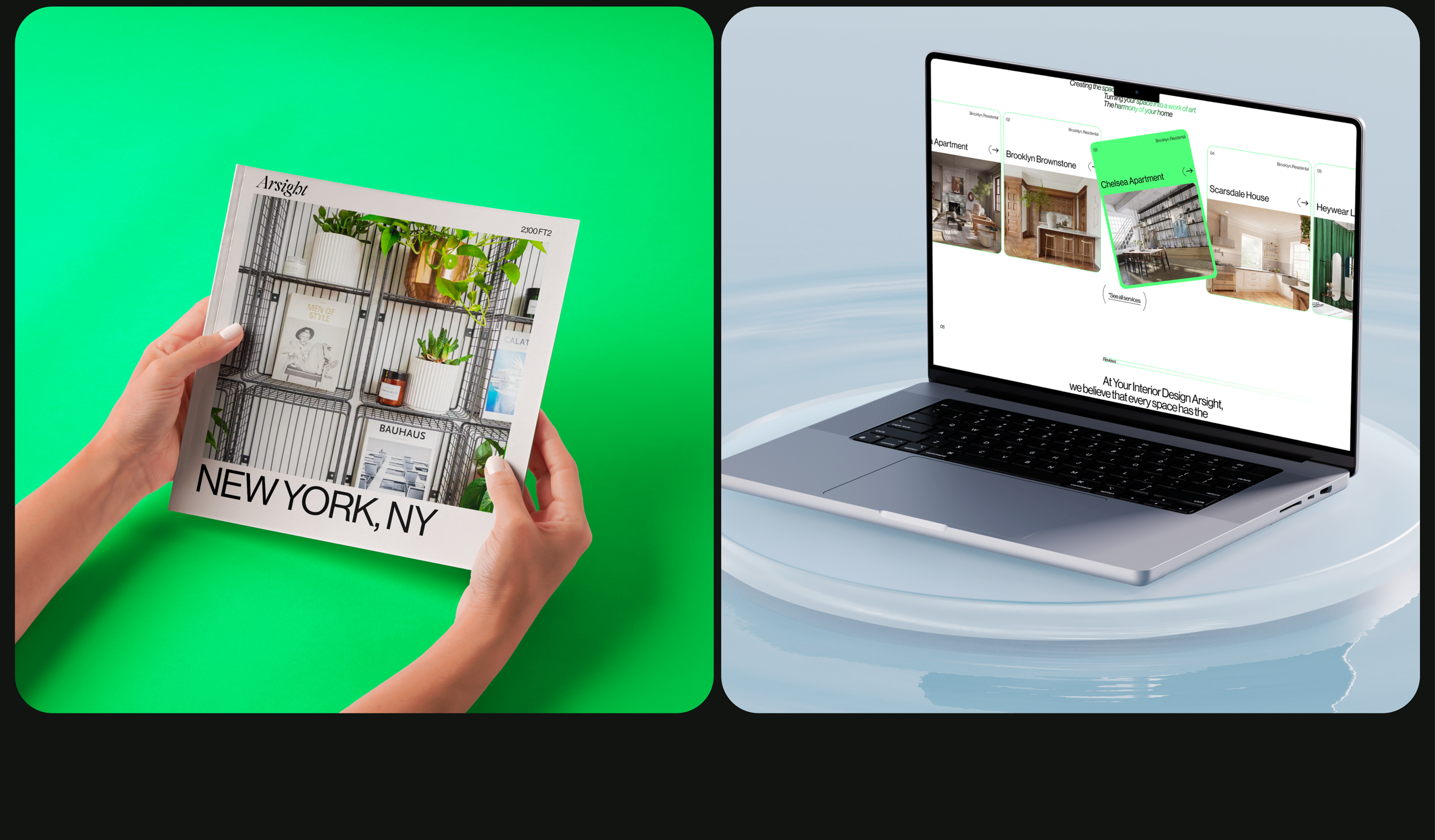 Arsight - Modern Interior Design / Landing Page. — Изображение №6 — Интерфейсы, Брендинг на Dprofile