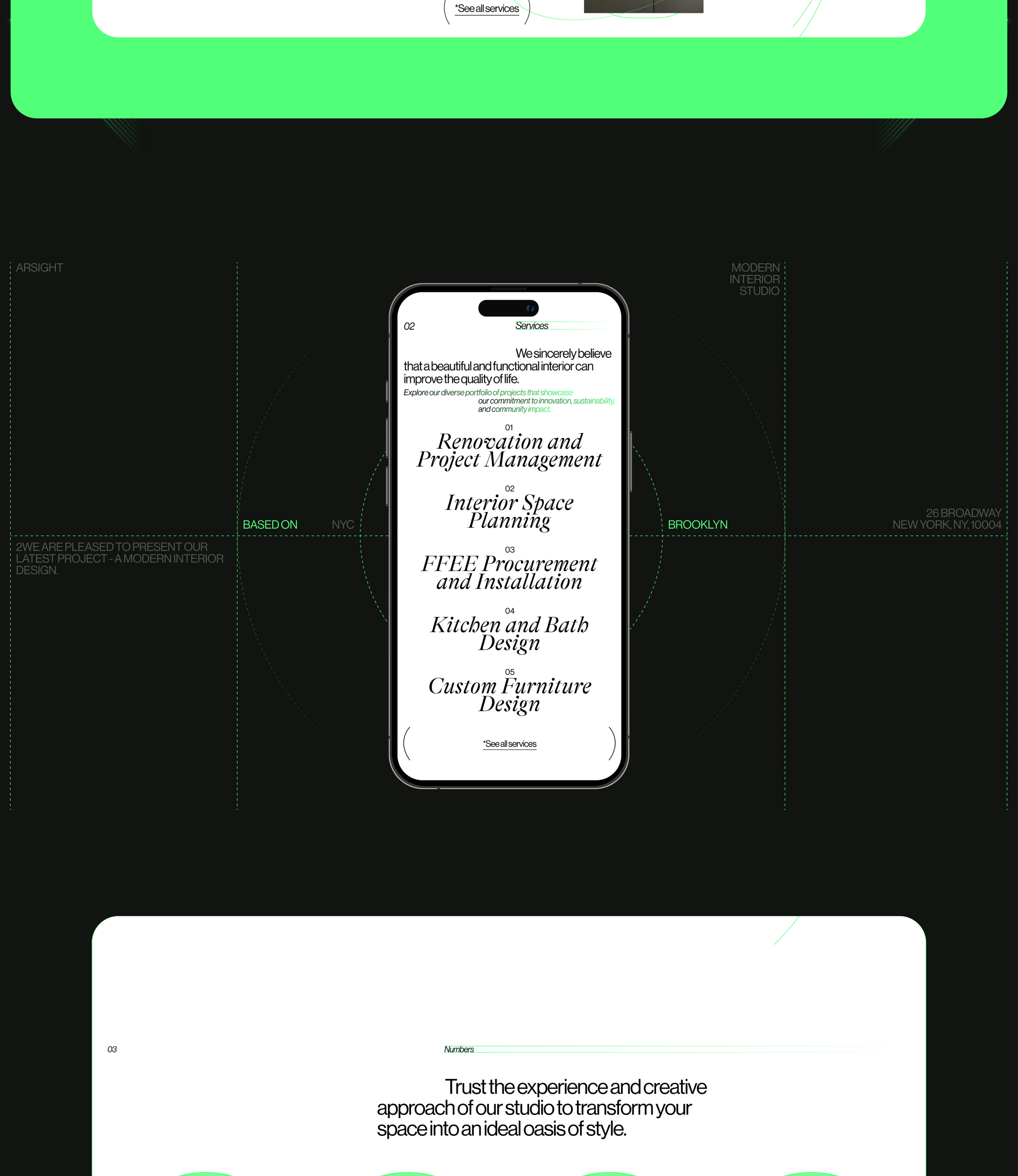 Arsight - Modern Interior Design / Landing Page. — Изображение №3 — Интерфейсы, Брендинг на Dprofile