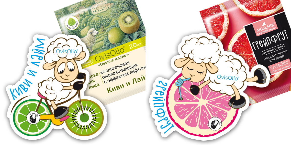 Стикерпак Ovis Olio — Изображение №1 — Брендинг, Иллюстрация на Dprofile