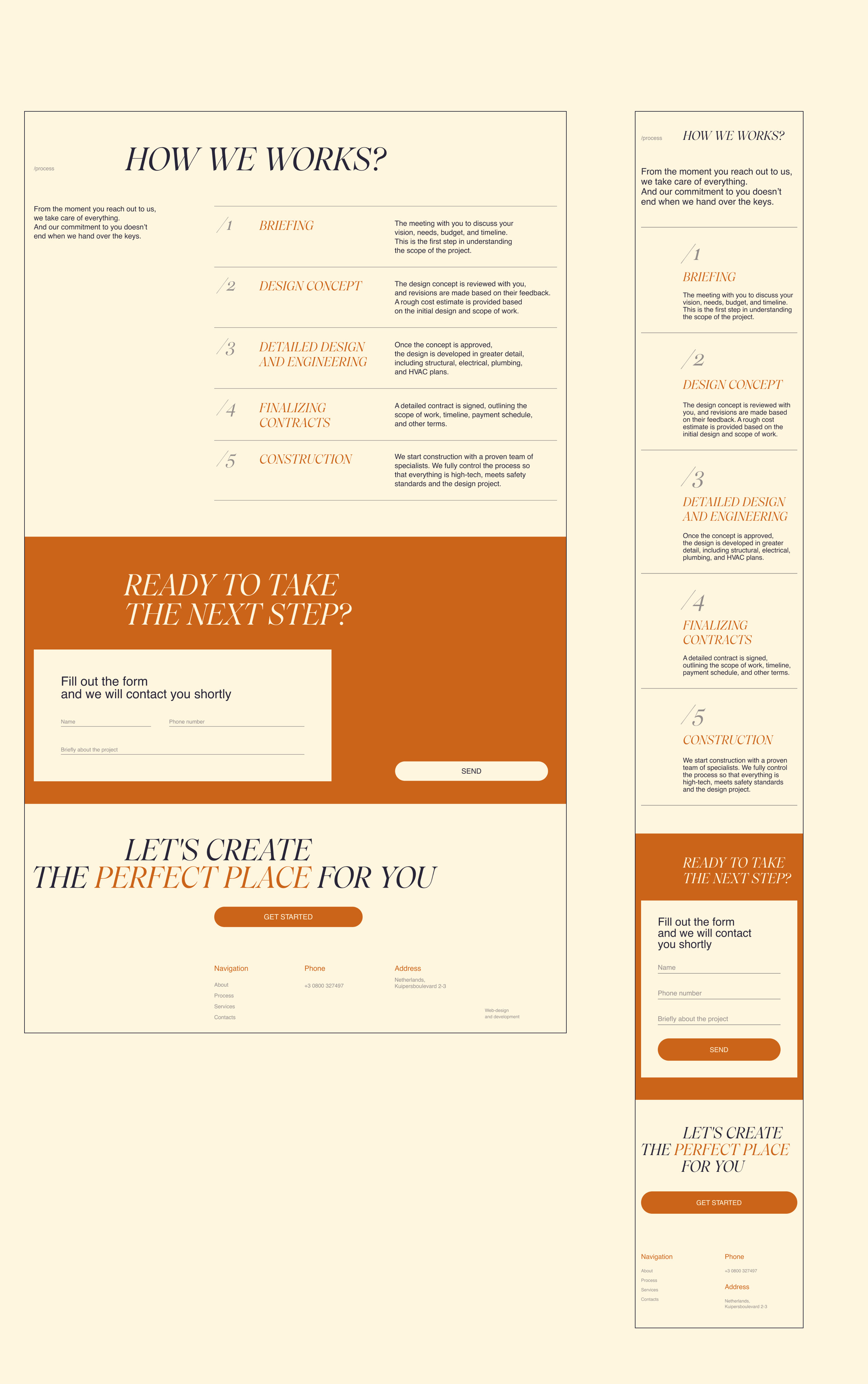 Web-design for a construction company — Изображение №9 — Интерфейсы на Dprofile