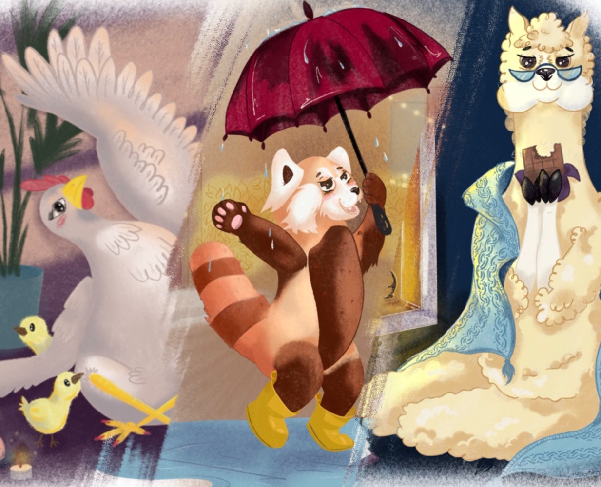 Hugge Animals/ Character challange/Illustration — Иллюстрация на Dprofile