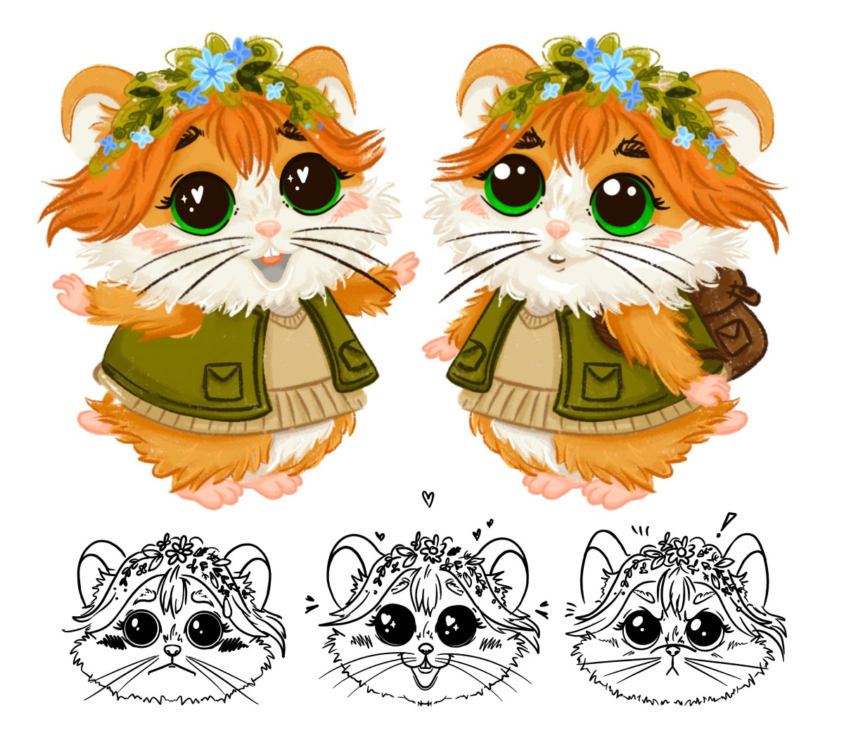 Nature’s tiny Hamster/Character Challenge/Illustration — Изображение №5 — Иллюстрация, Анимация на Dprofile