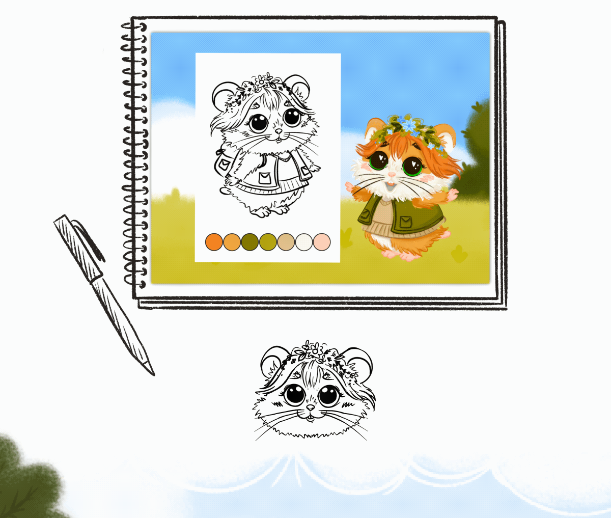 Nature’s tiny Hamster/Character Challenge/Illustration — Изображение №6 — Иллюстрация, Анимация на Dprofile