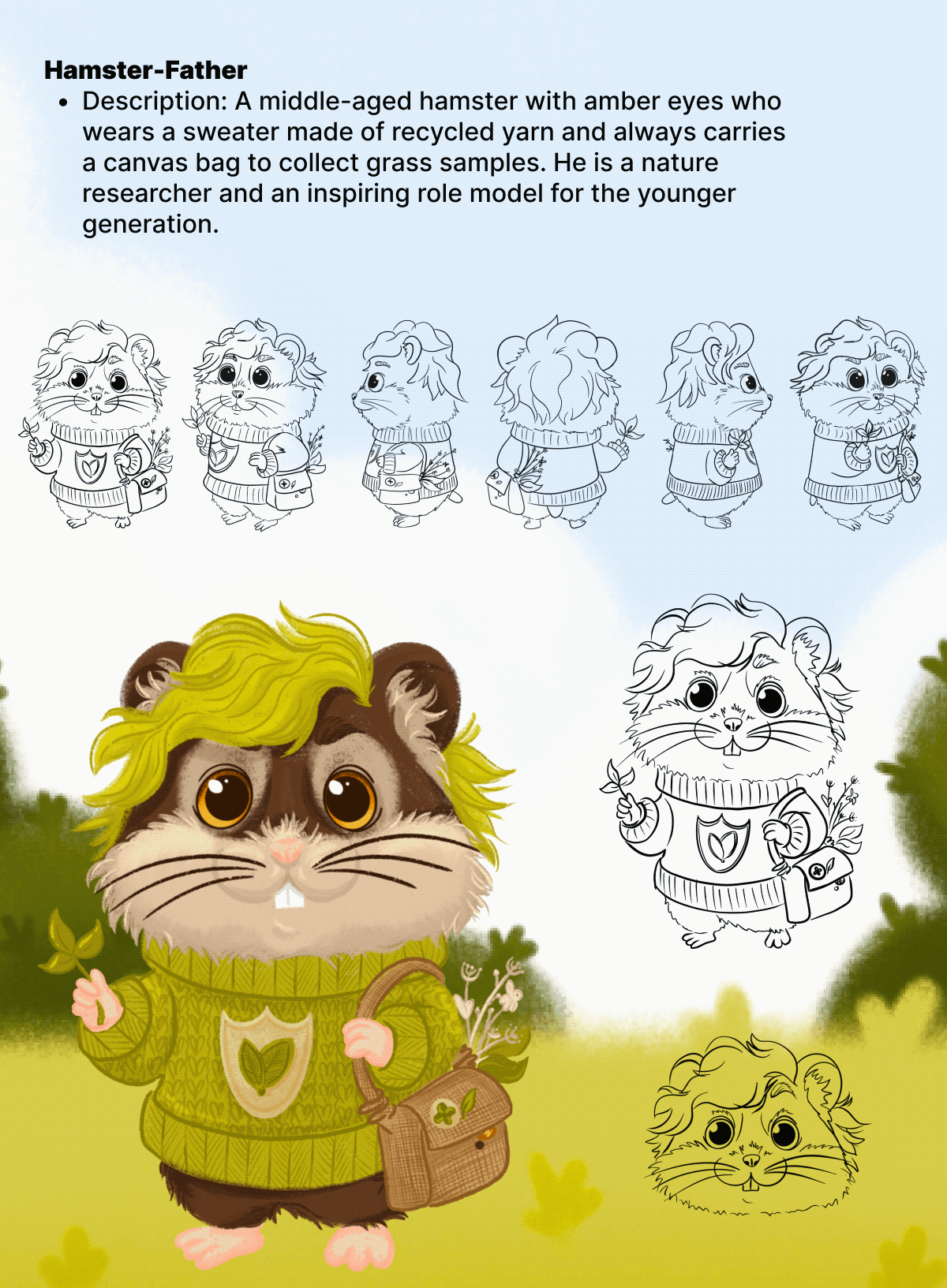 Nature’s tiny Hamster/Character Challenge/Illustration — Изображение №3 — Иллюстрация, Анимация на Dprofile