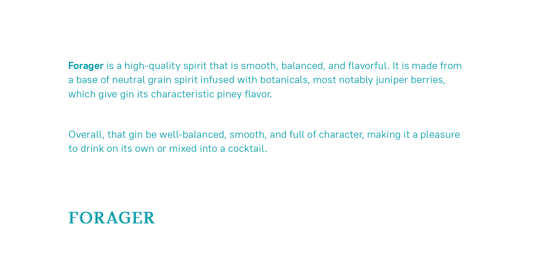 Forager Gin — Изображение №2 — Брендинг на Dprofile