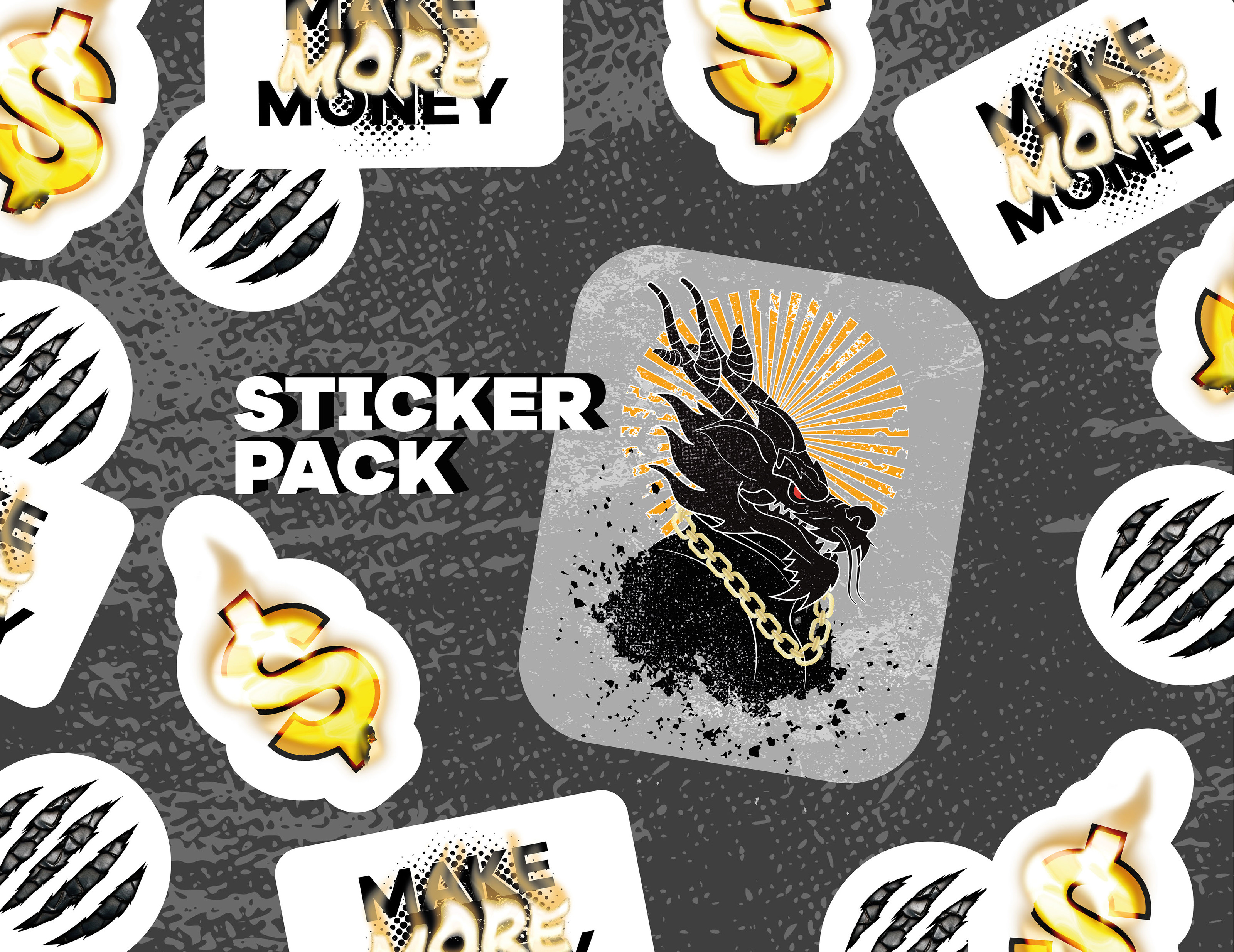 Стикерпак - 3D стикеры из эпоксидной смолы — Изображение №1 — Иллюстрация, Графика на Dprofile