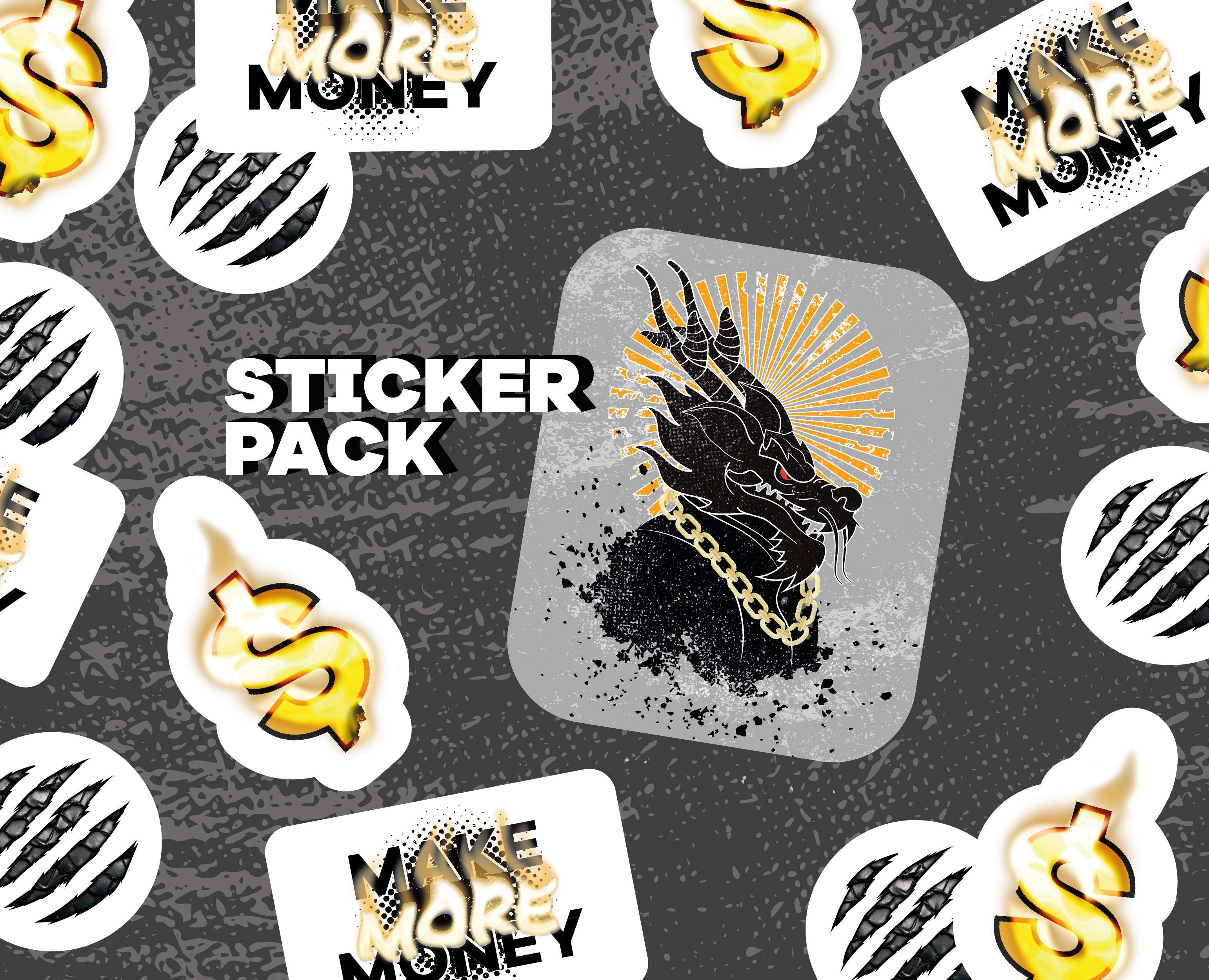 Стикерпак - 3D стикеры из эпоксидной смолы — Иллюстрация, Графика на Dprofile