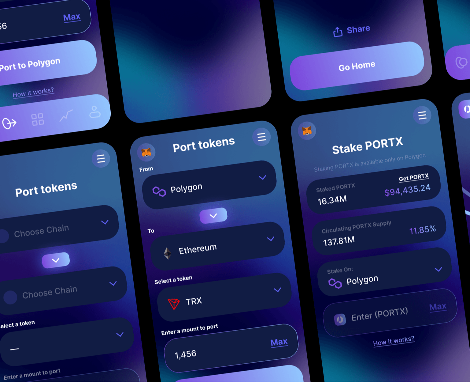 Chainport / Web App / Fintech — Интерфейсы на Dprofile