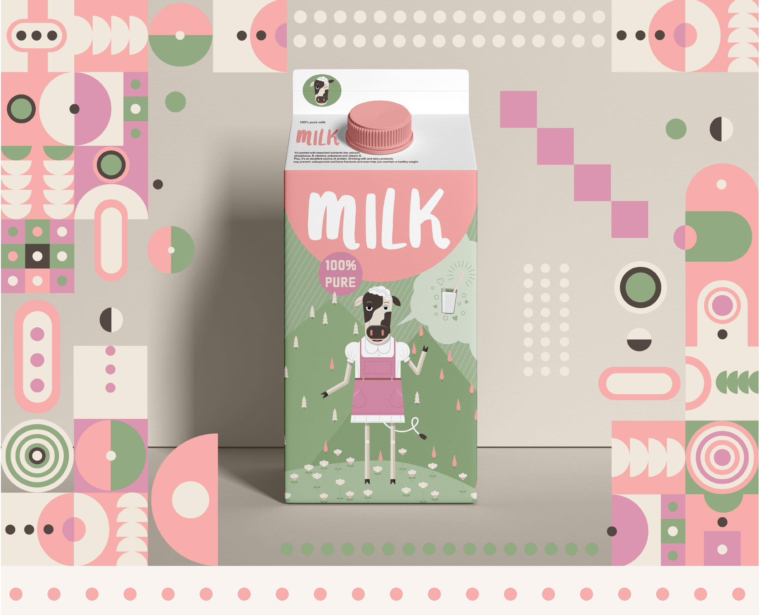 Персонаж для молочной продукции — Интерфейсы, Брендинг на Dprofile