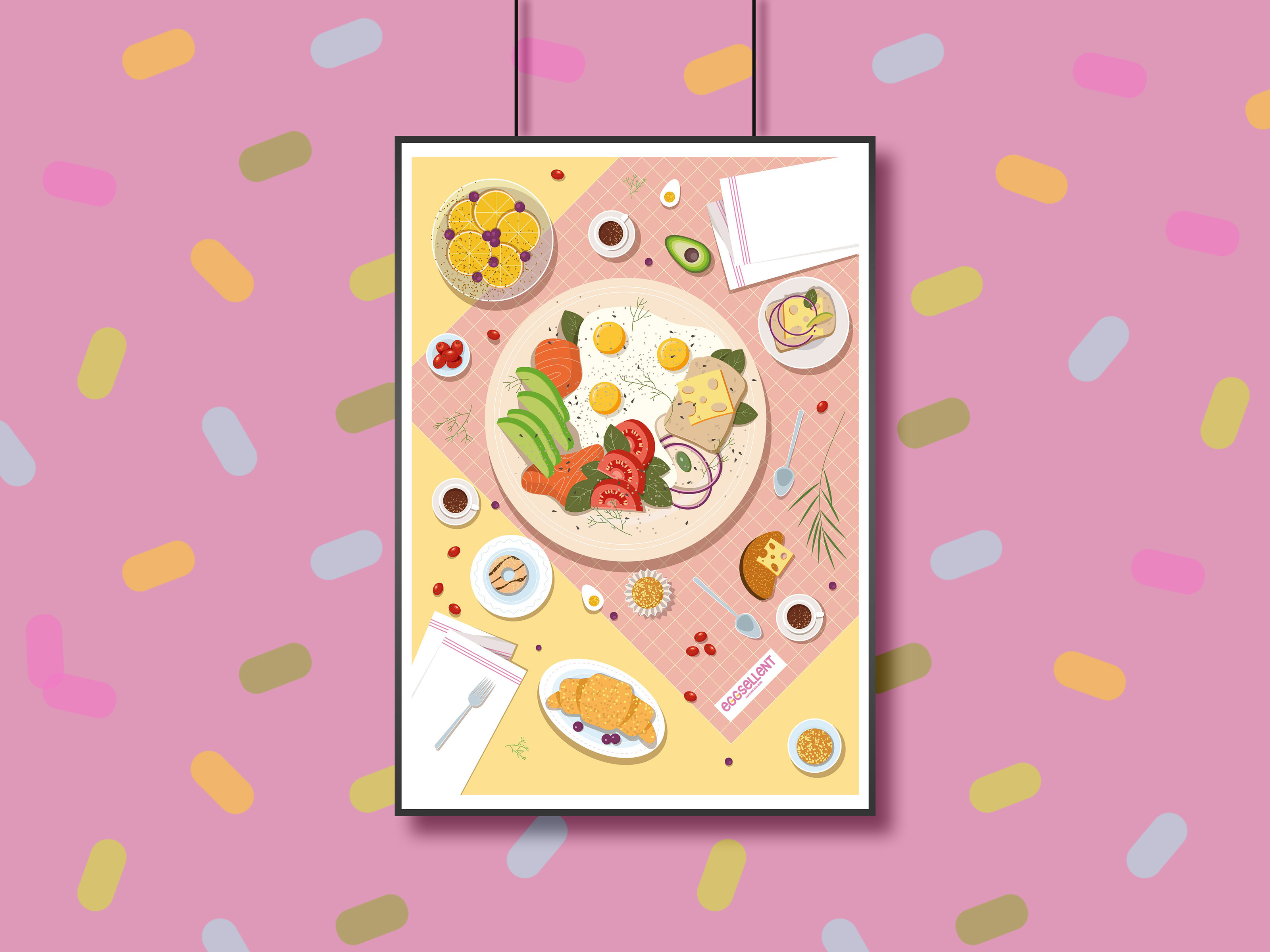 Food Иллюстрации для EGGSELLENT — Изображение №13 — Брендинг, Иллюстрация на Dprofile